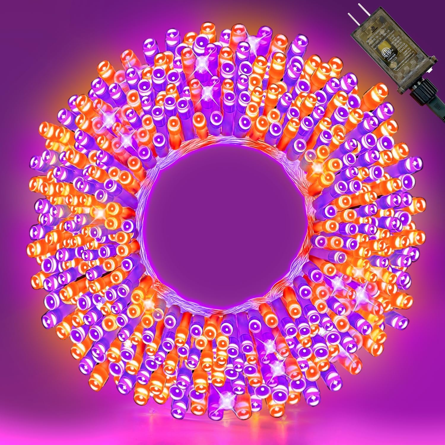 100ft Purple Orange Halloween Lights — WeirdThingsToBuy weird find