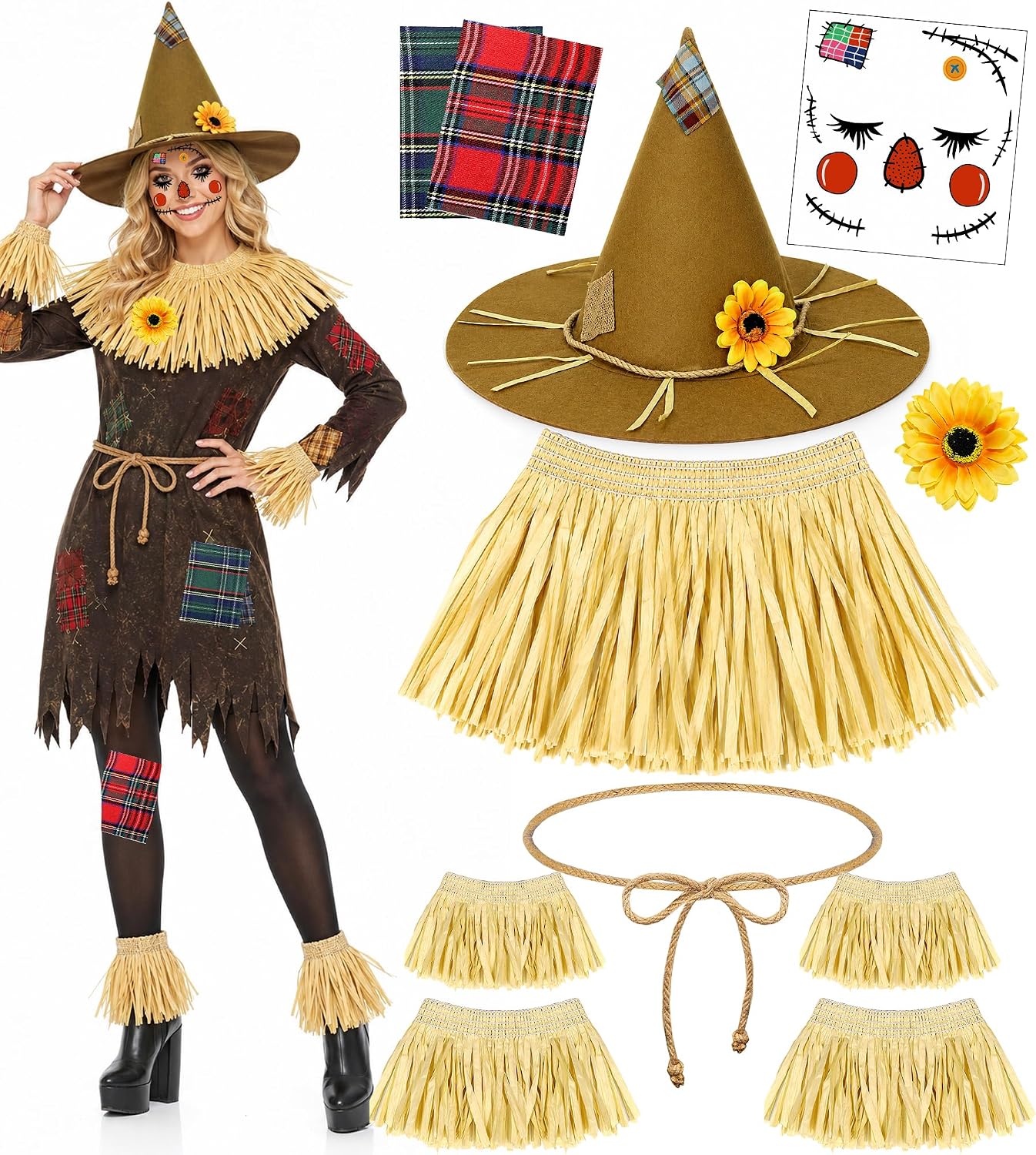 11pcs Scarecrow Costume Women Men Energy — WeirdThingsToBuy weird find