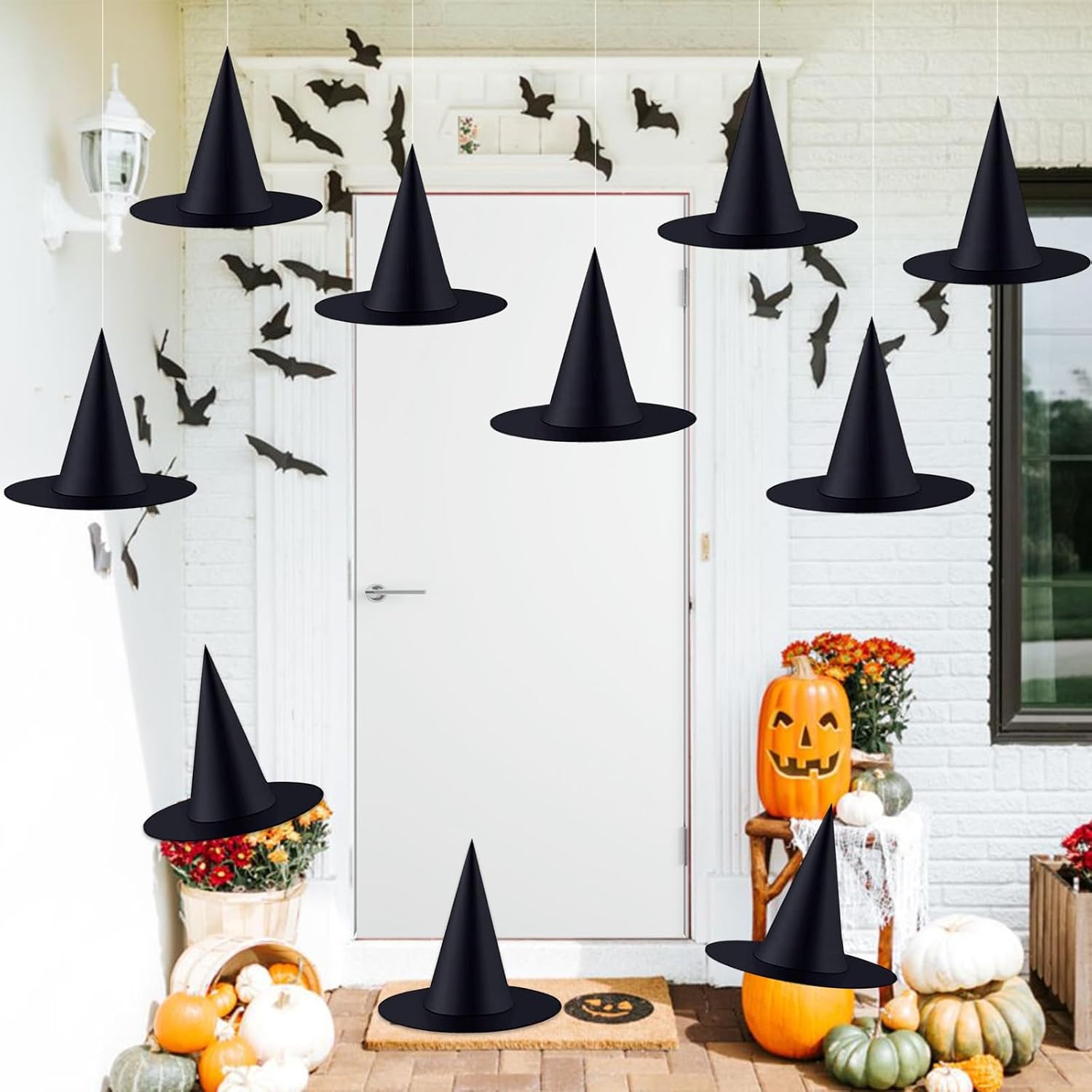 12 Halloween Hanging Witch Hats Energy — WeirdThingsToBuy weird find
