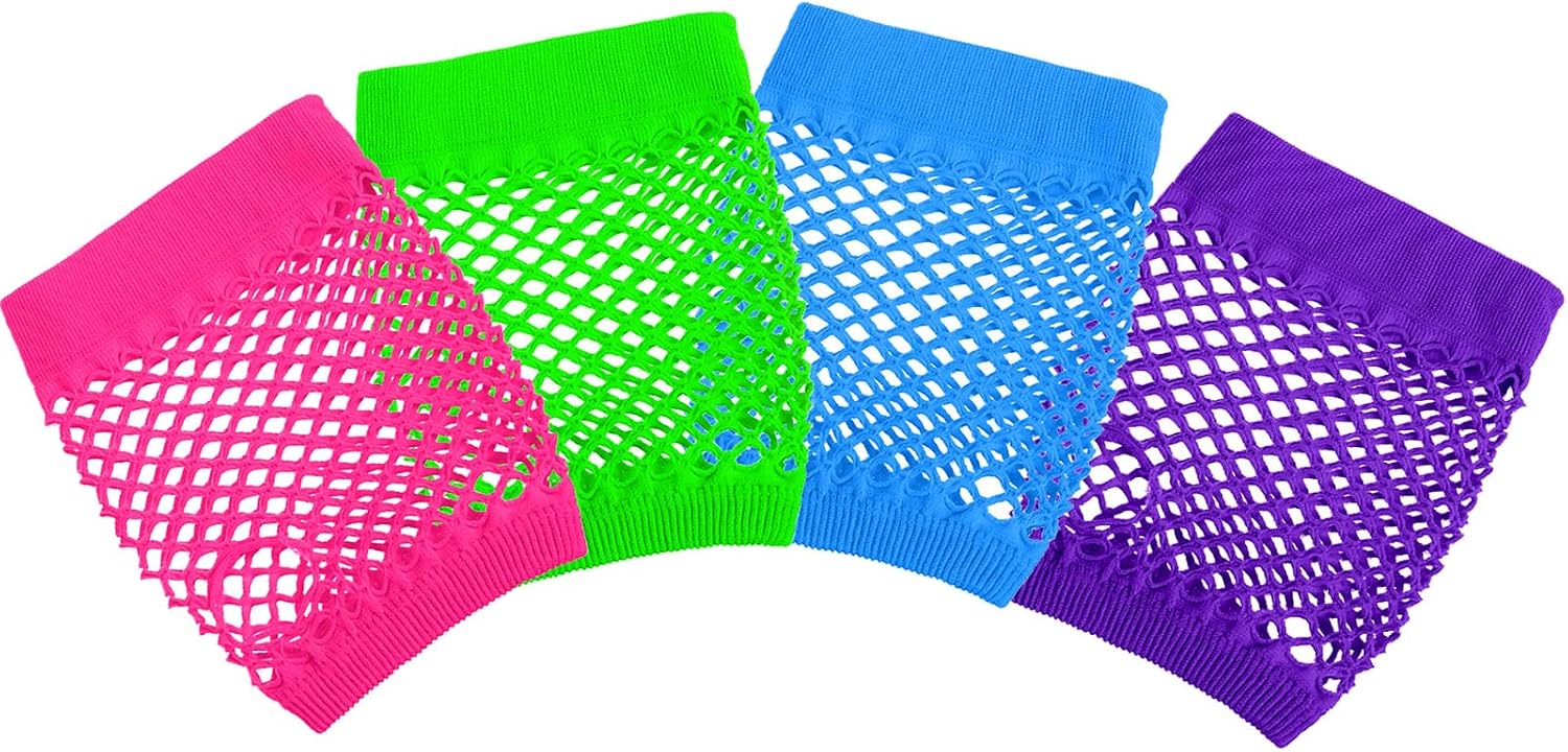 12 Pairs Neon Fingerless Fishnet Energy — WeirdThingsToBuy weird find