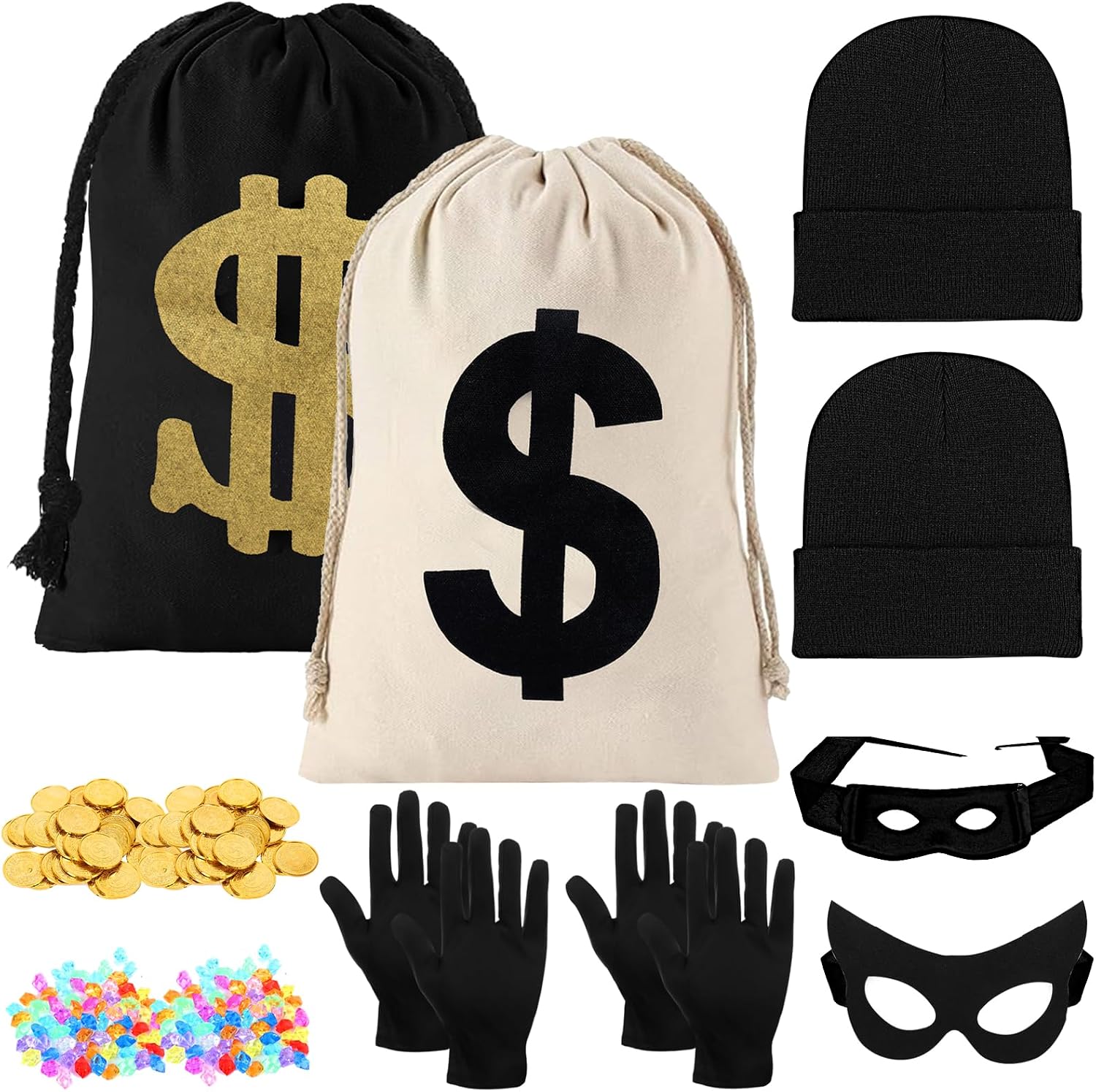 12 Robber Costume Set Include Situation — WeirdThingsToBuy weird find