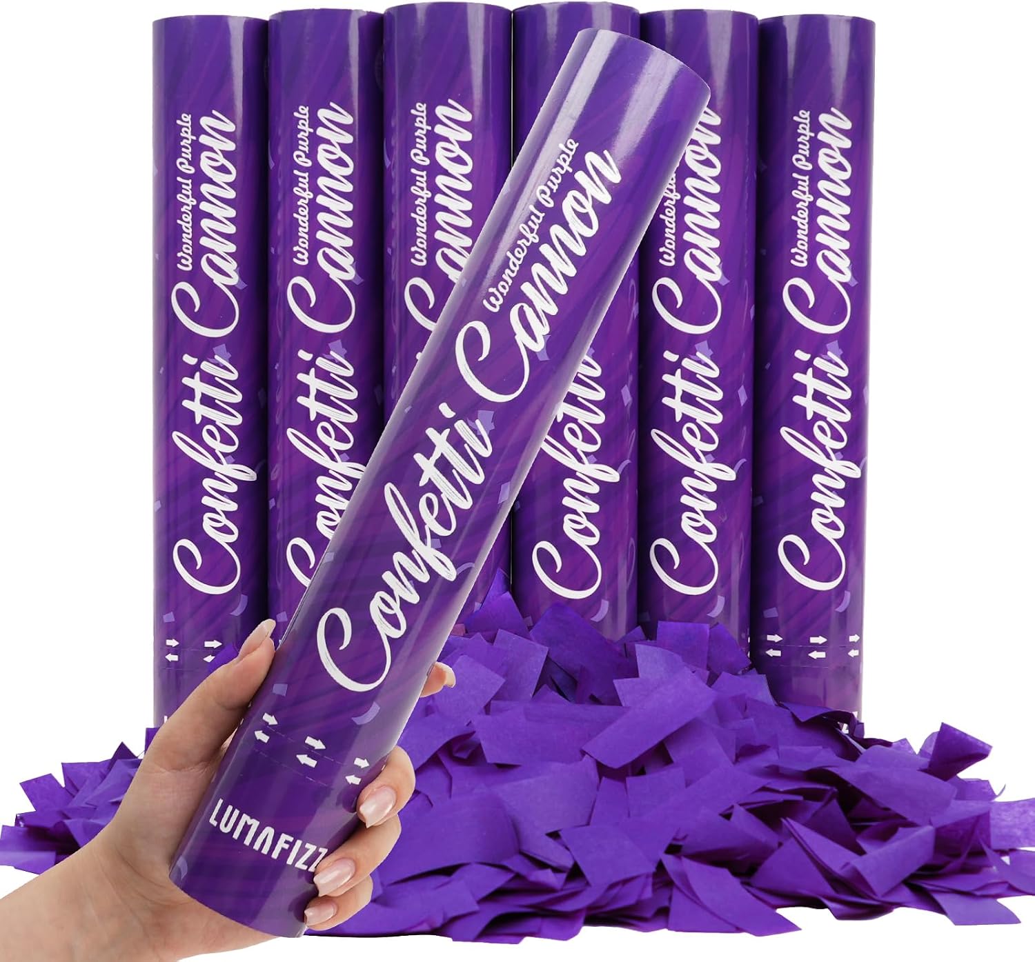 12in Confetti Cannons 6pk Lumafizz Energy — WeirdThingsToBuy weird find