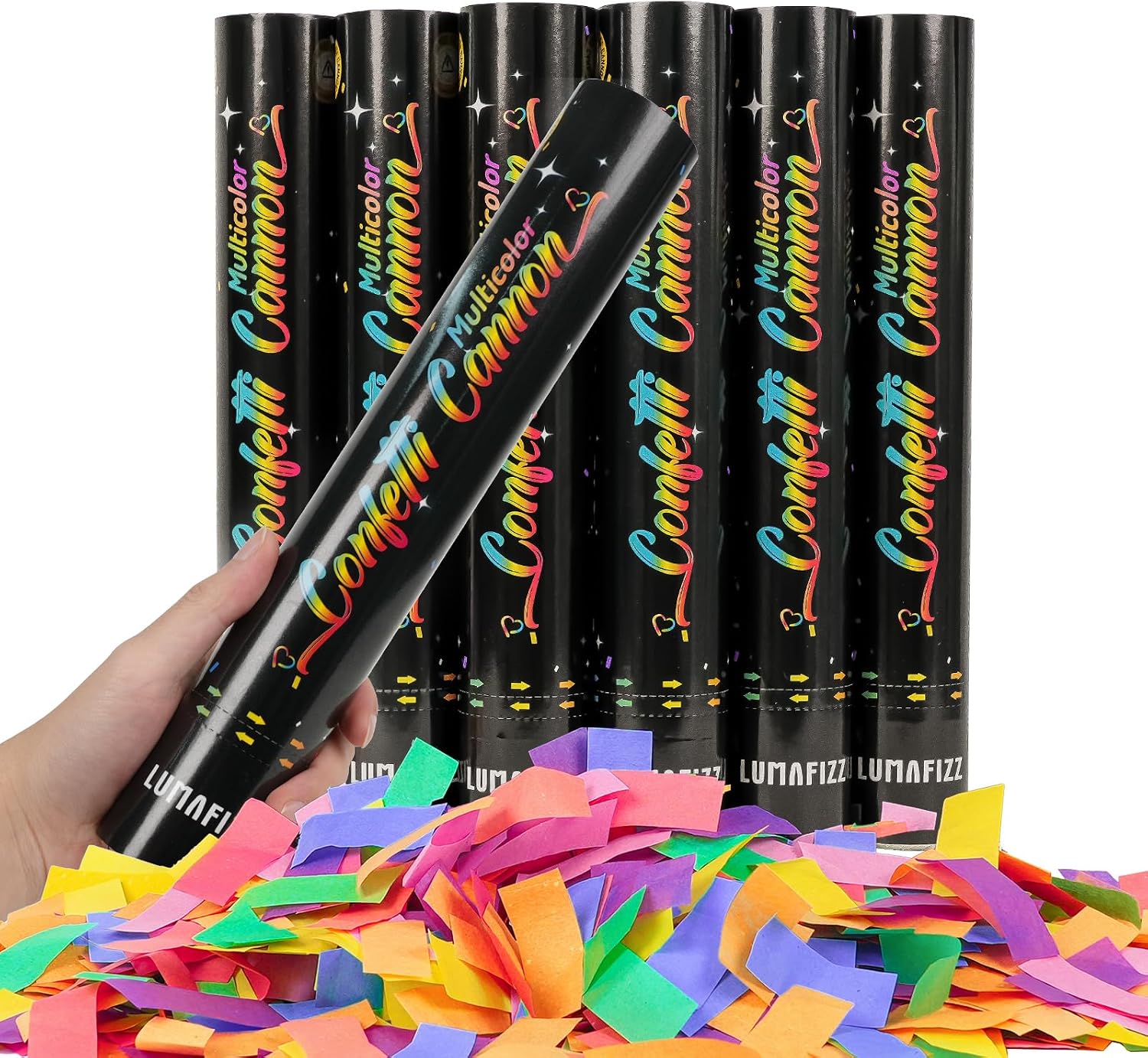 12in Confetti Cannons 6pk Lumafizz Energy — WeirdThingsToBuy weird find