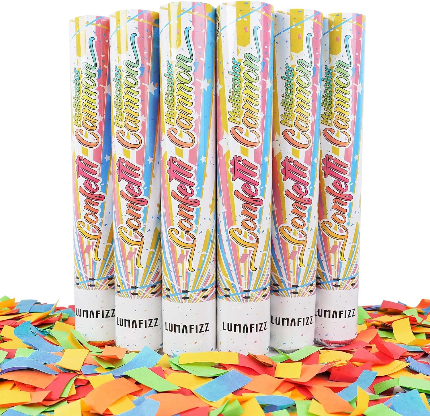 12in Confetti Cannons 6pk Lumafizz — WeirdThingsToBuy weird find