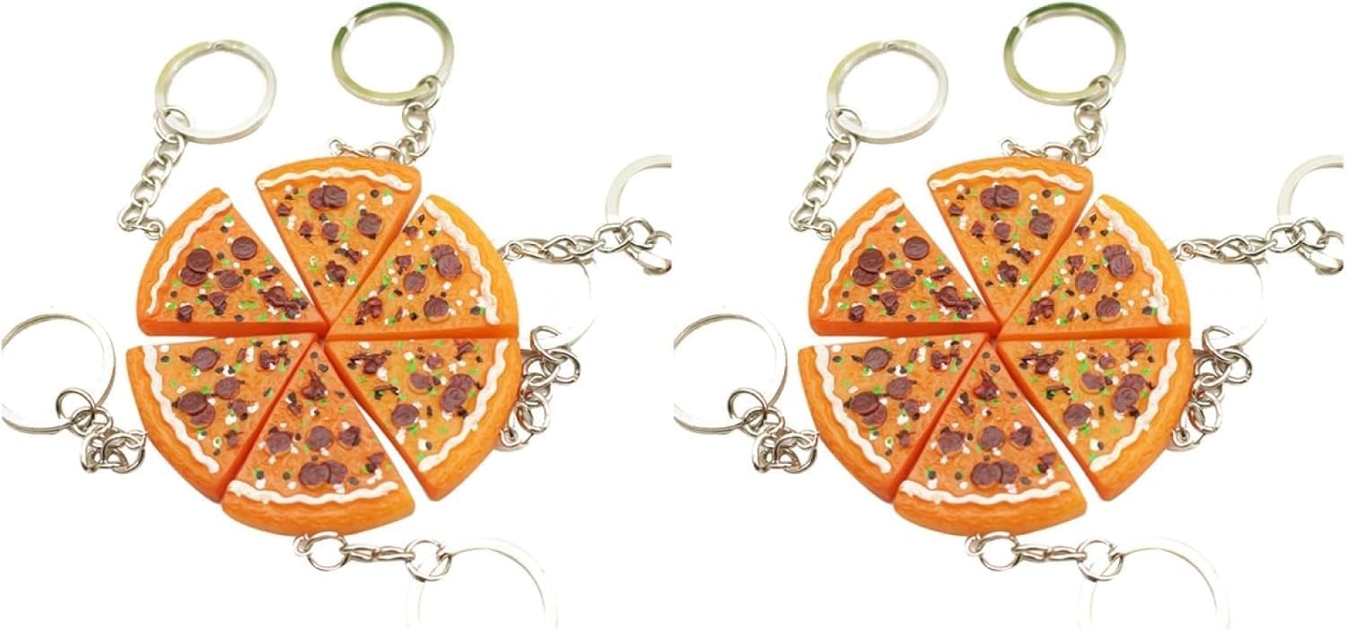 12pcs Pizza Keychains Creative Food Situation — WeirdThingsToBuy weird find