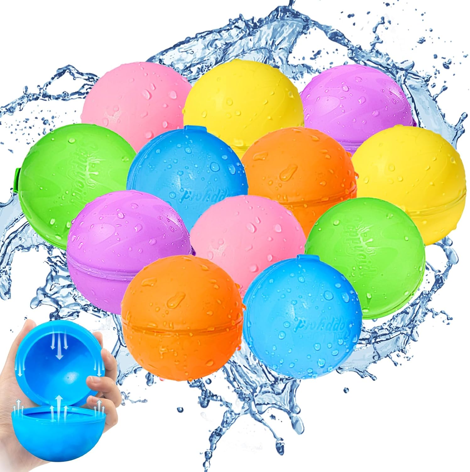 12pcs Reusable Water Balloons Situation — WeirdThingsToBuy weird find