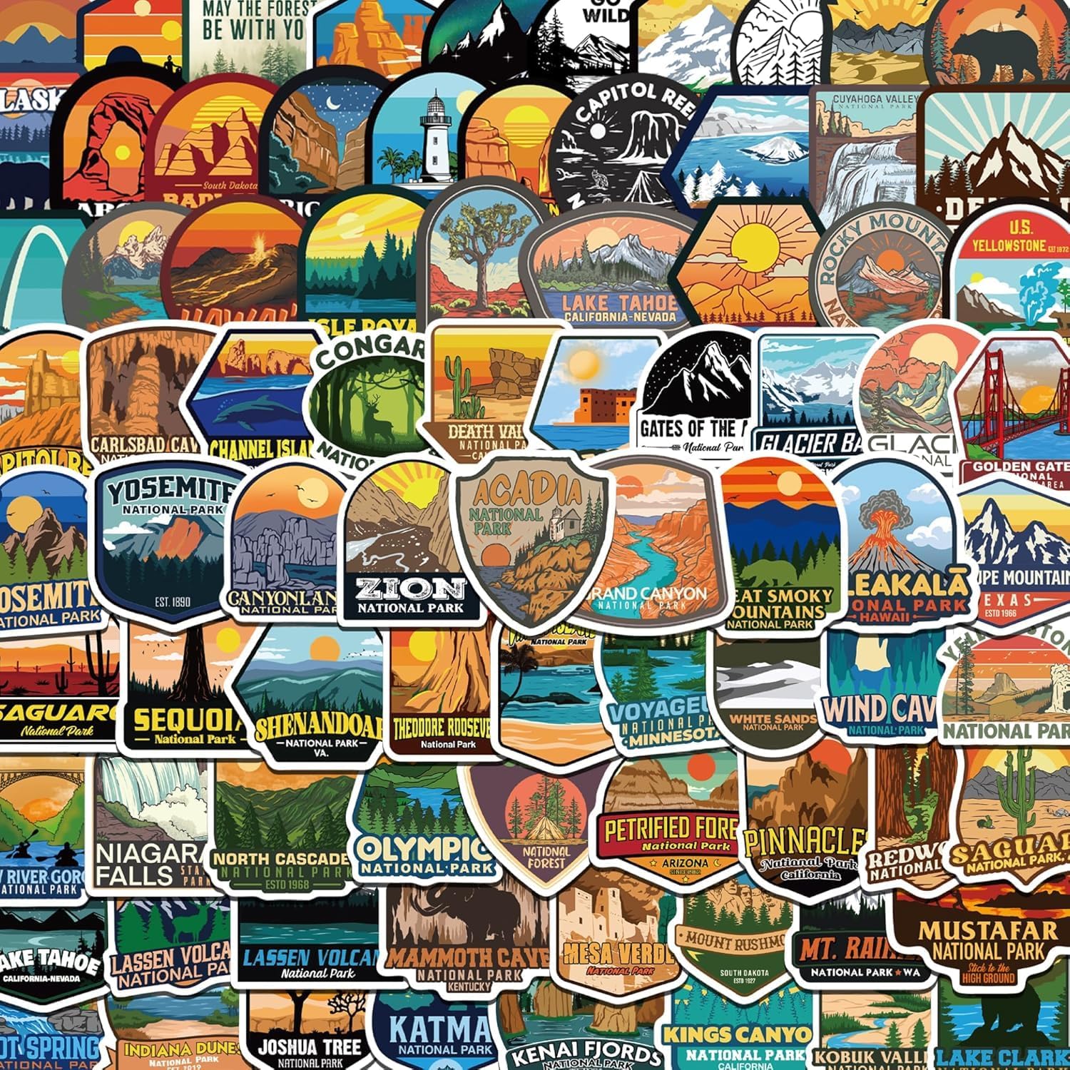 156 National Parks Sticker Pack Situation — WeirdThingsToBuy weird find