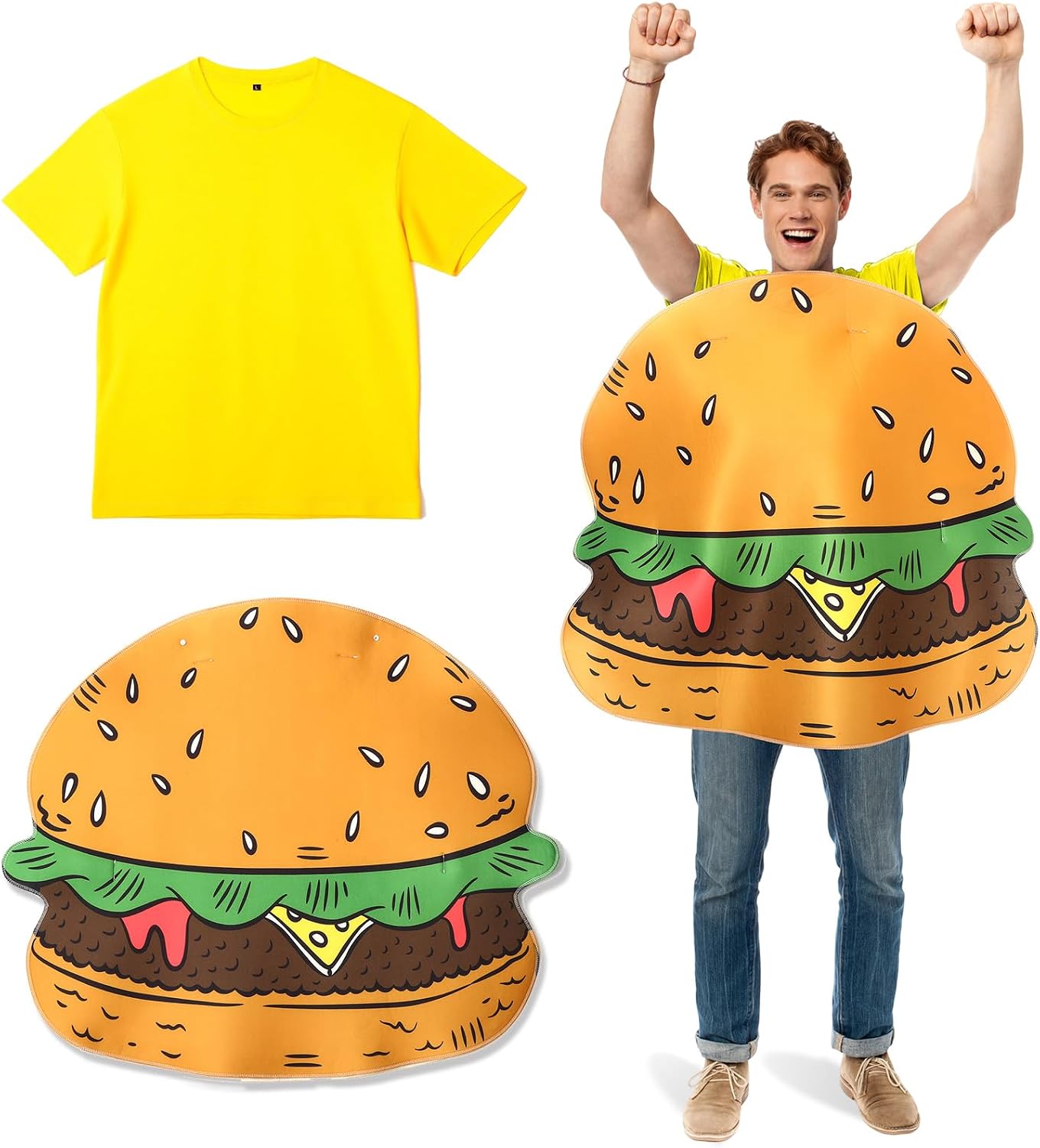 2 Halloween Adult Hamburger Costume Energy — WeirdThingsToBuy weird find