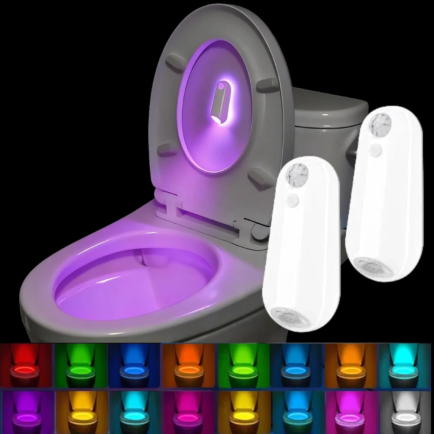 2 Pack Toilet Night Light Situation — WeirdThingsToBuy weird find