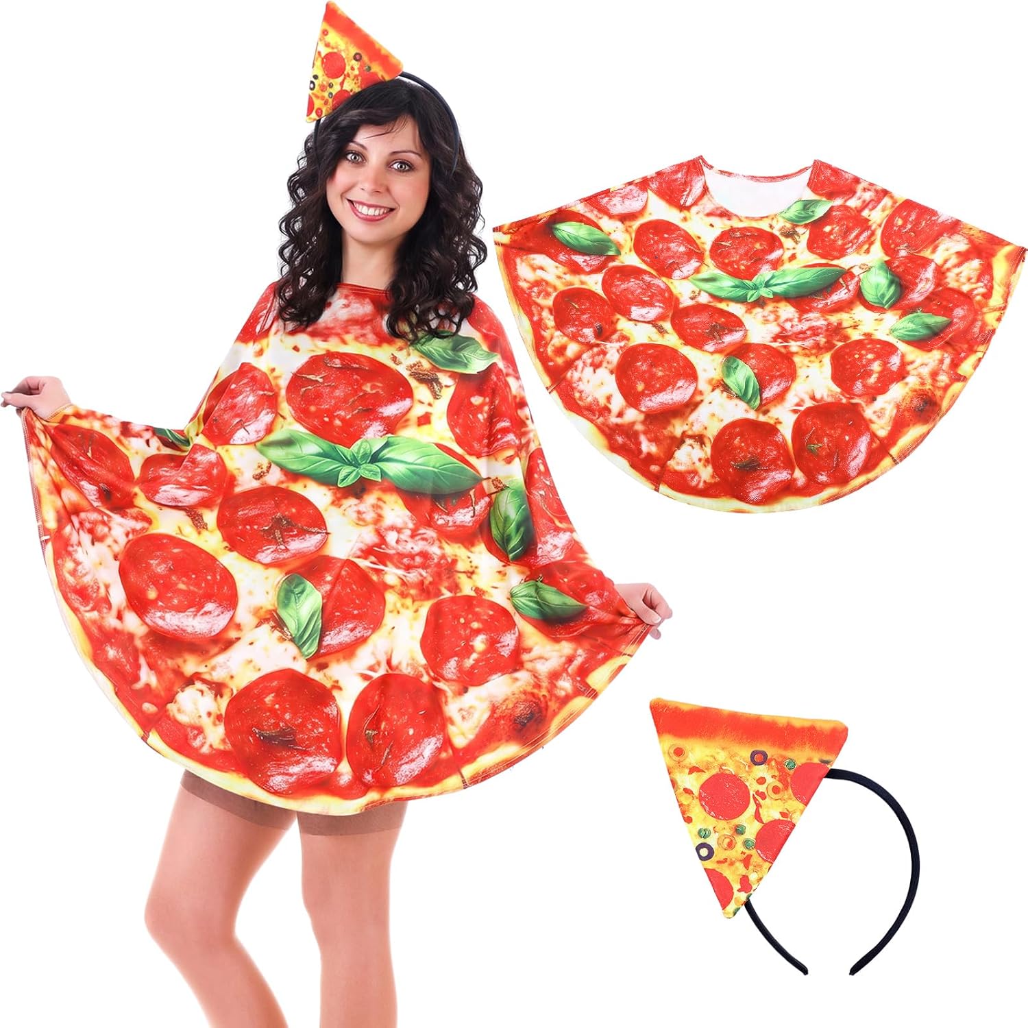 2 Pizza Costume Poncho Cape Energy — WeirdThingsToBuy weird find