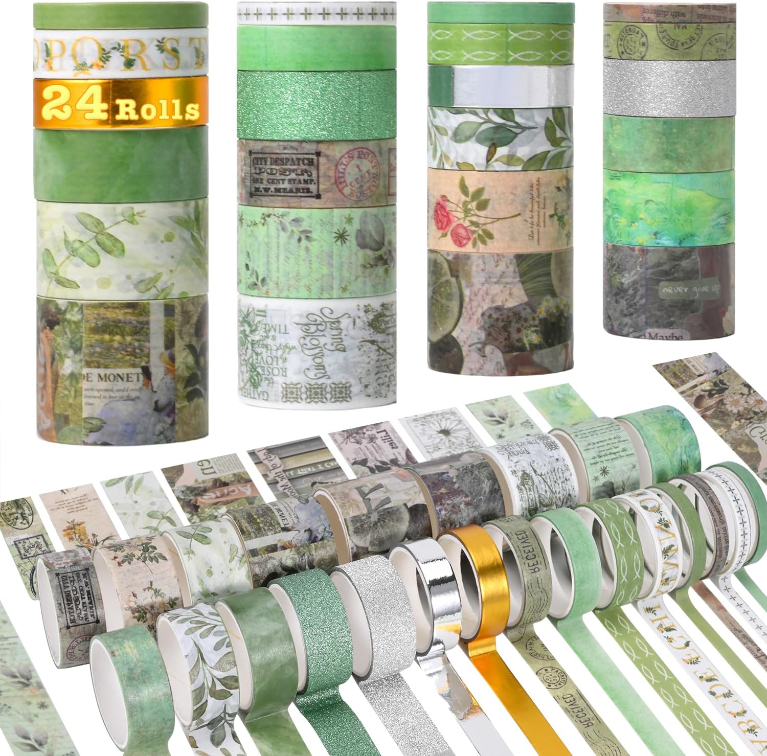 24 Rolls Washi Tape Set Situation — WeirdThingsToBuy weird find