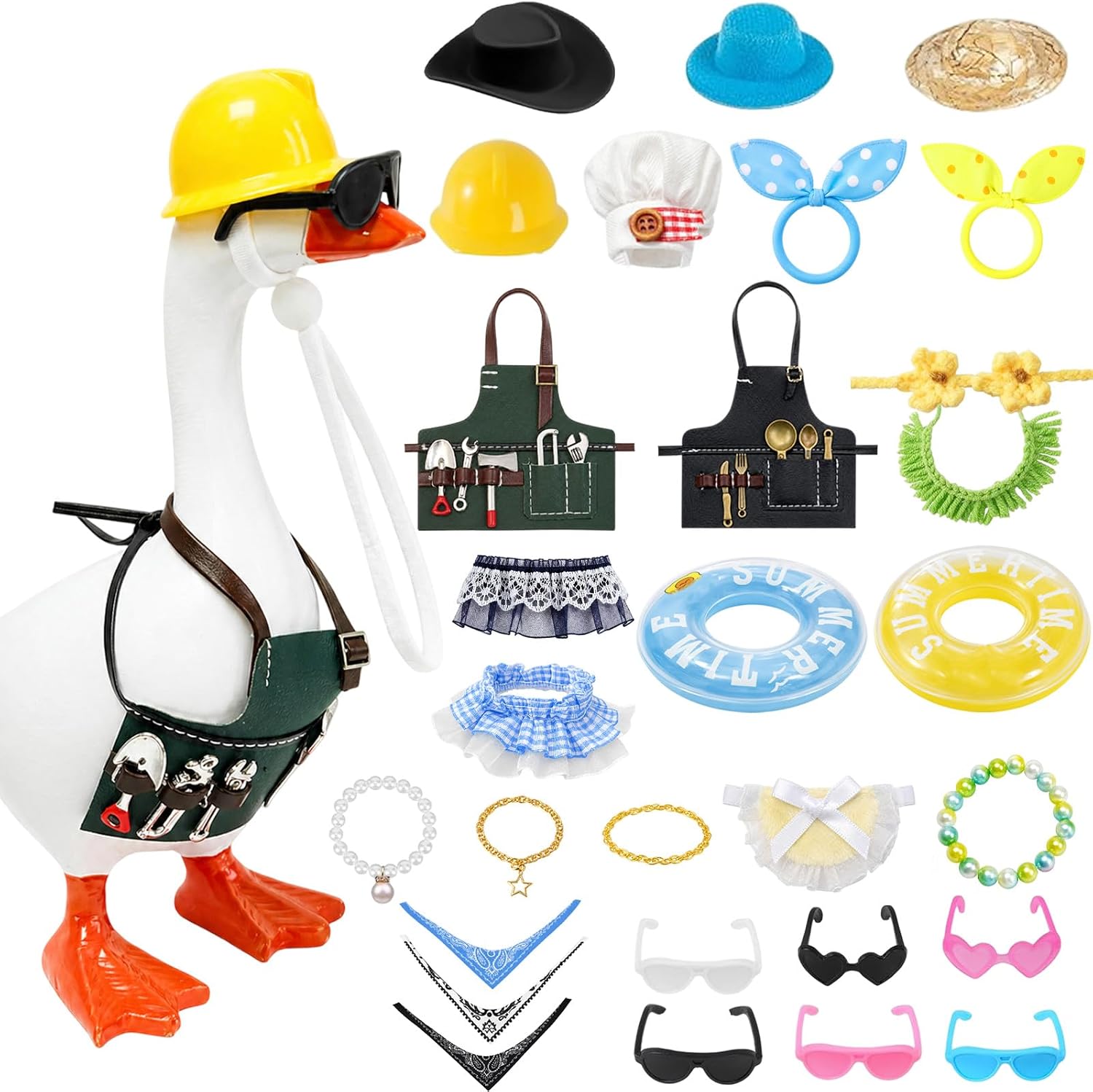28pcs Desk Goose Outfit Set Energy — WeirdThingsToBuy weird find