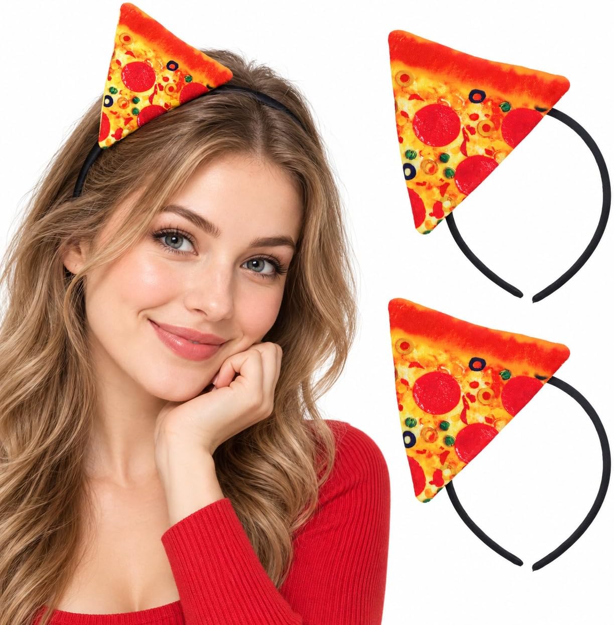 2pcs Pizza Headband Party Hats Energy — WeirdThingsToBuy weird find