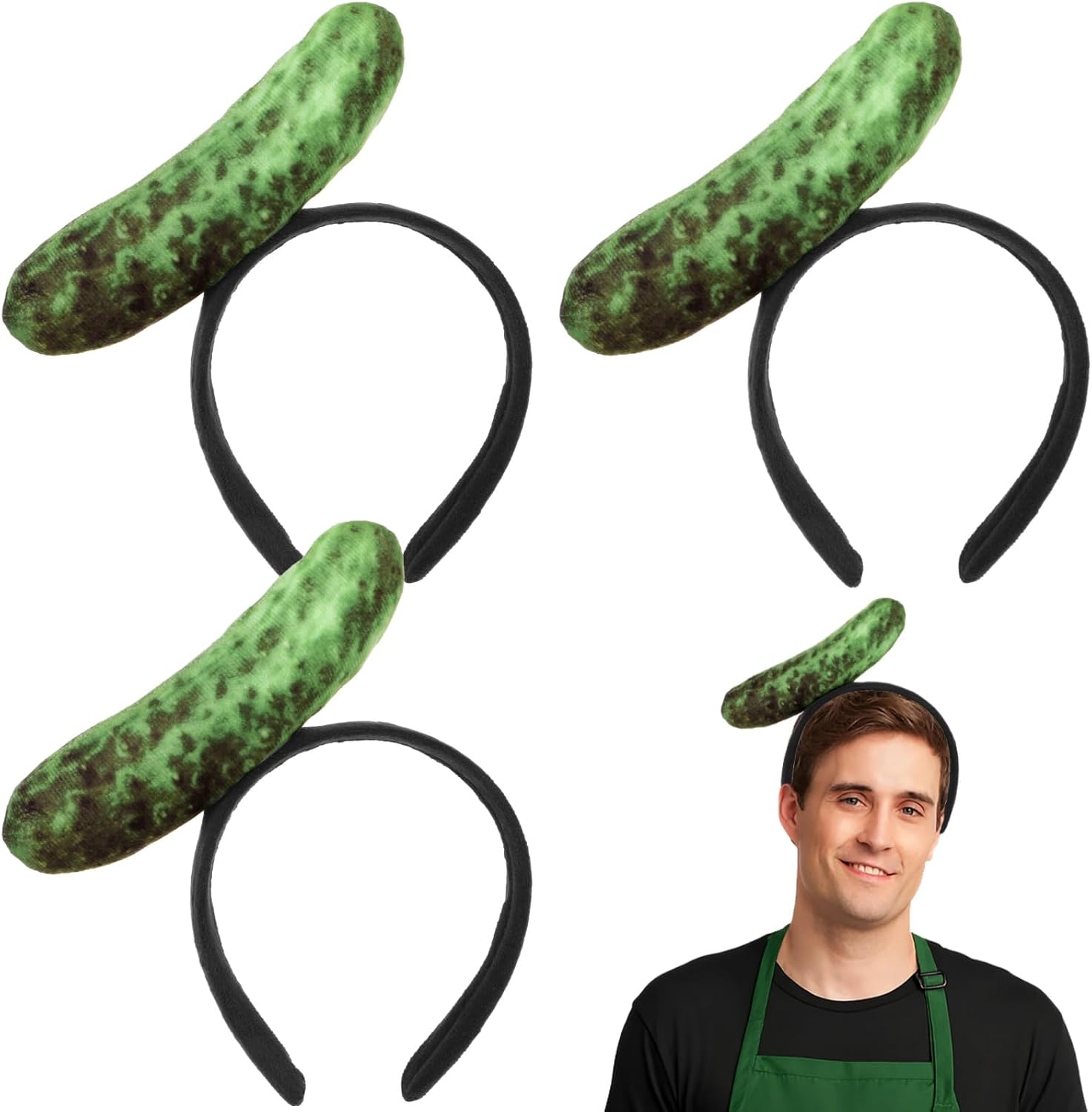 3 Funny Pickle Headbands Plush — WeirdThingsToBuy weird find