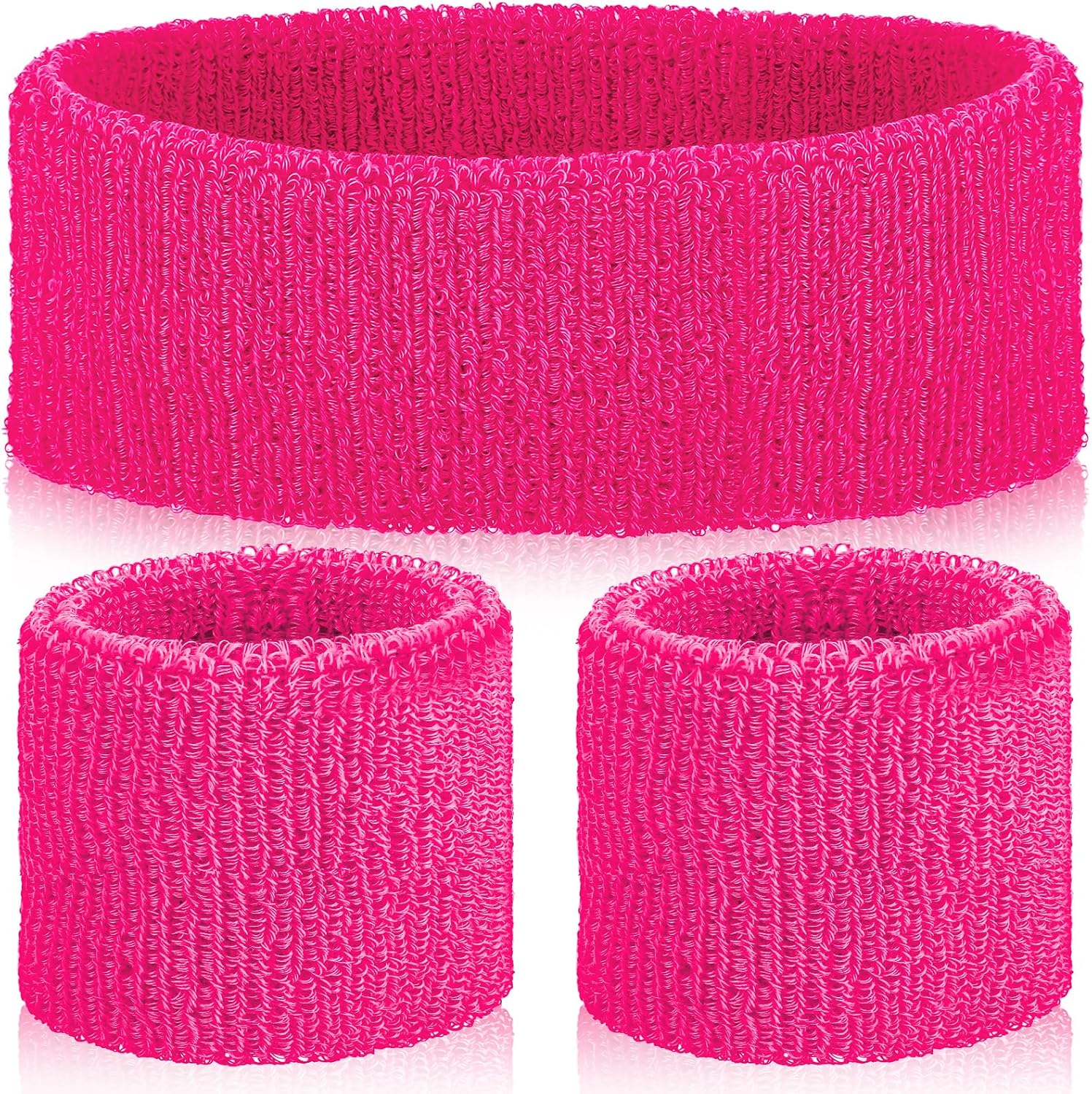 3 Neon Sweatbands Wristband Headband Energy — WeirdThingsToBuy weird find