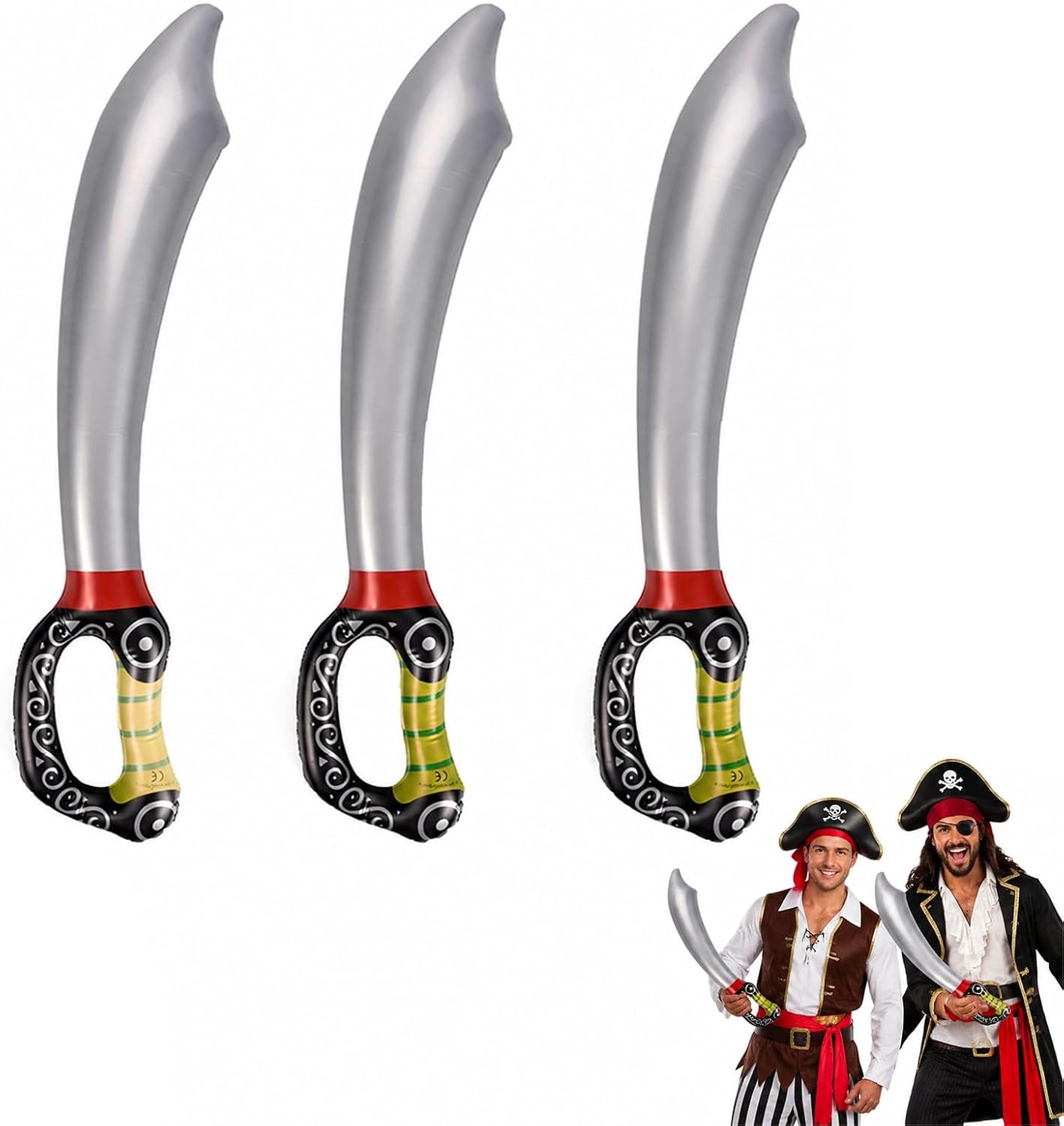 3 Pack 60cm Inflatable Pirate — WeirdThingsToBuy weird find