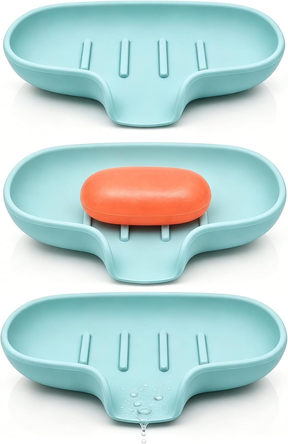 3 Pack Silicone Soap Dish Energy — WeirdThingsToBuy weird find