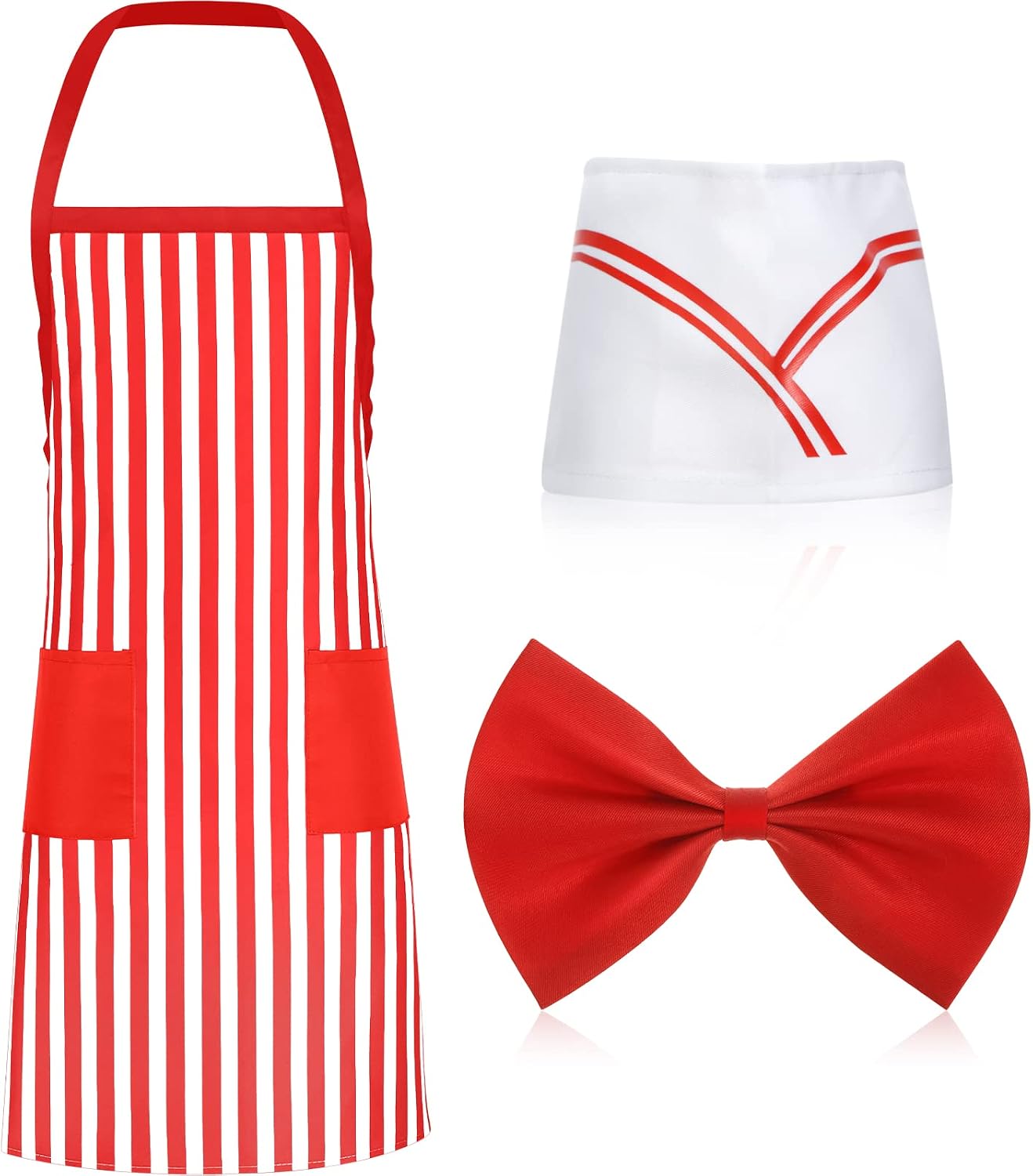 3 Waiter Costume Red White Energy — WeirdThingsToBuy weird find