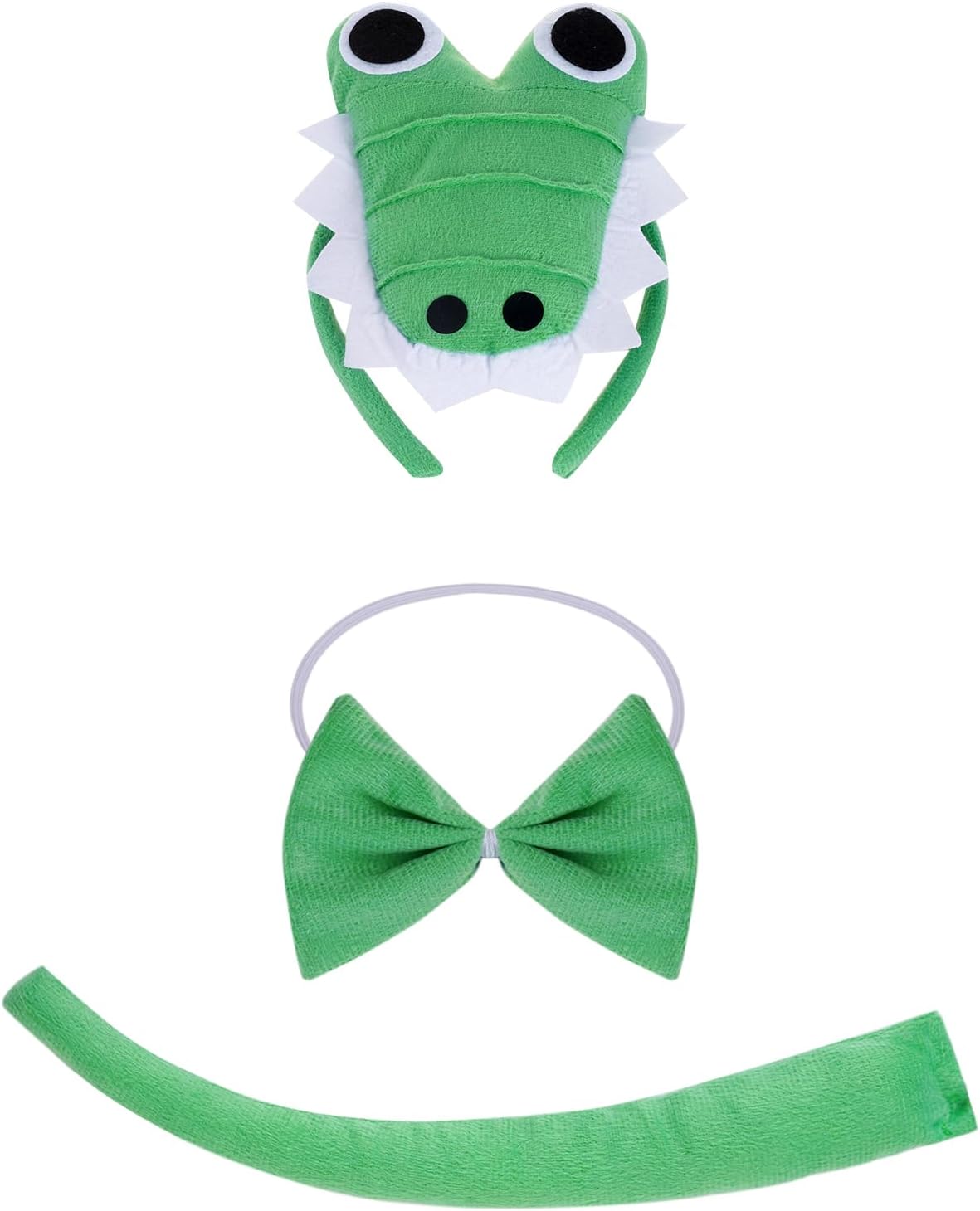 3pcs Green Crocodile Headband Bowtie Situation — WeirdThingsToBuy weird find