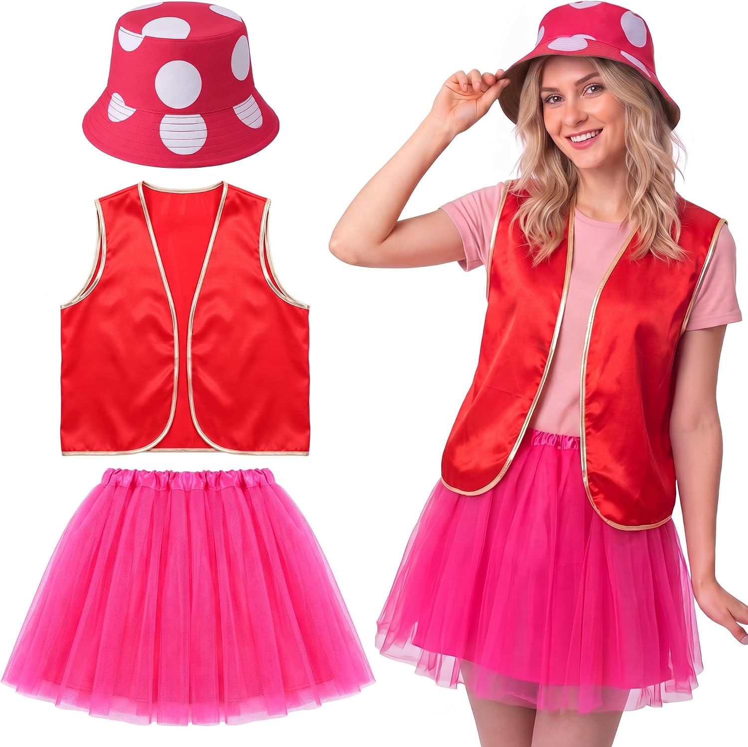 3pcs Halloween Mushroom Costume Women Situation — WeirdThingsToBuy weird find