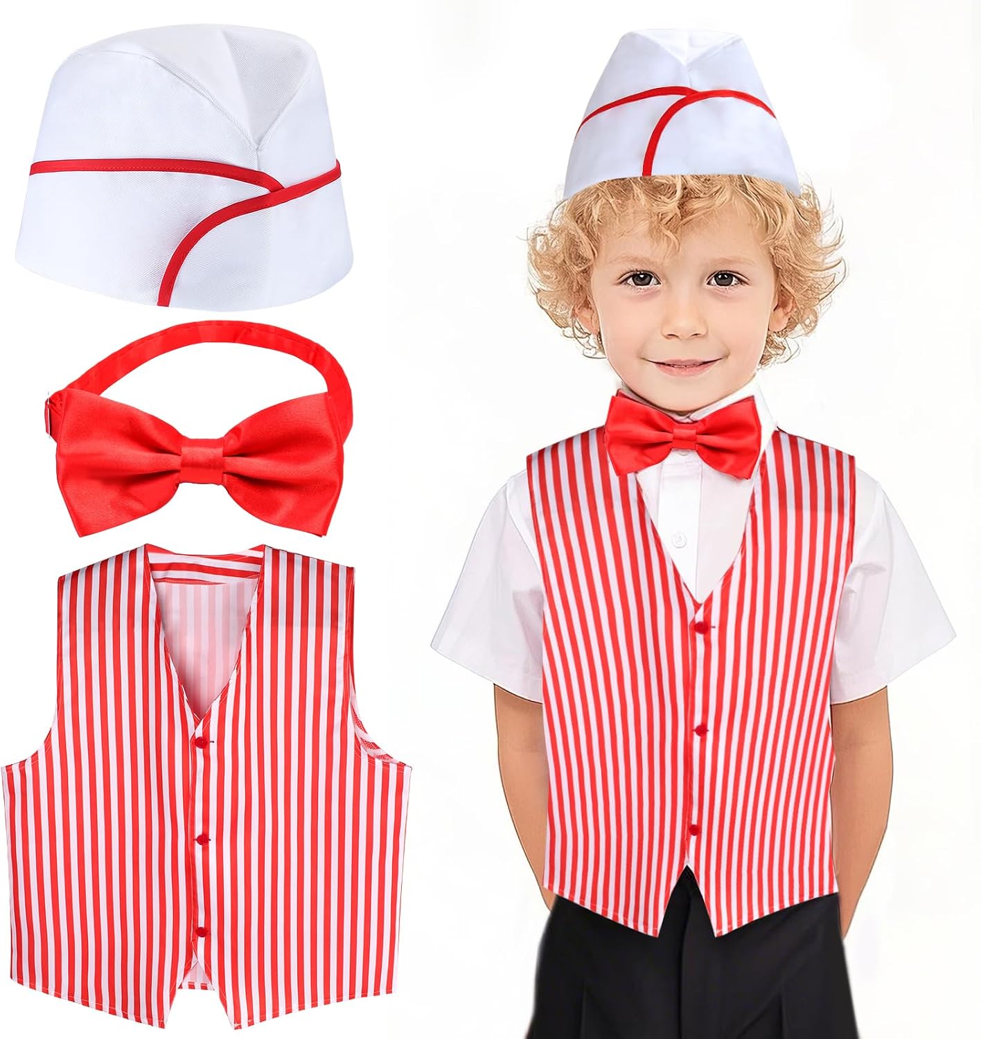 3pcs Kids Waiter Costume Kit Energy — WeirdThingsToBuy weird find