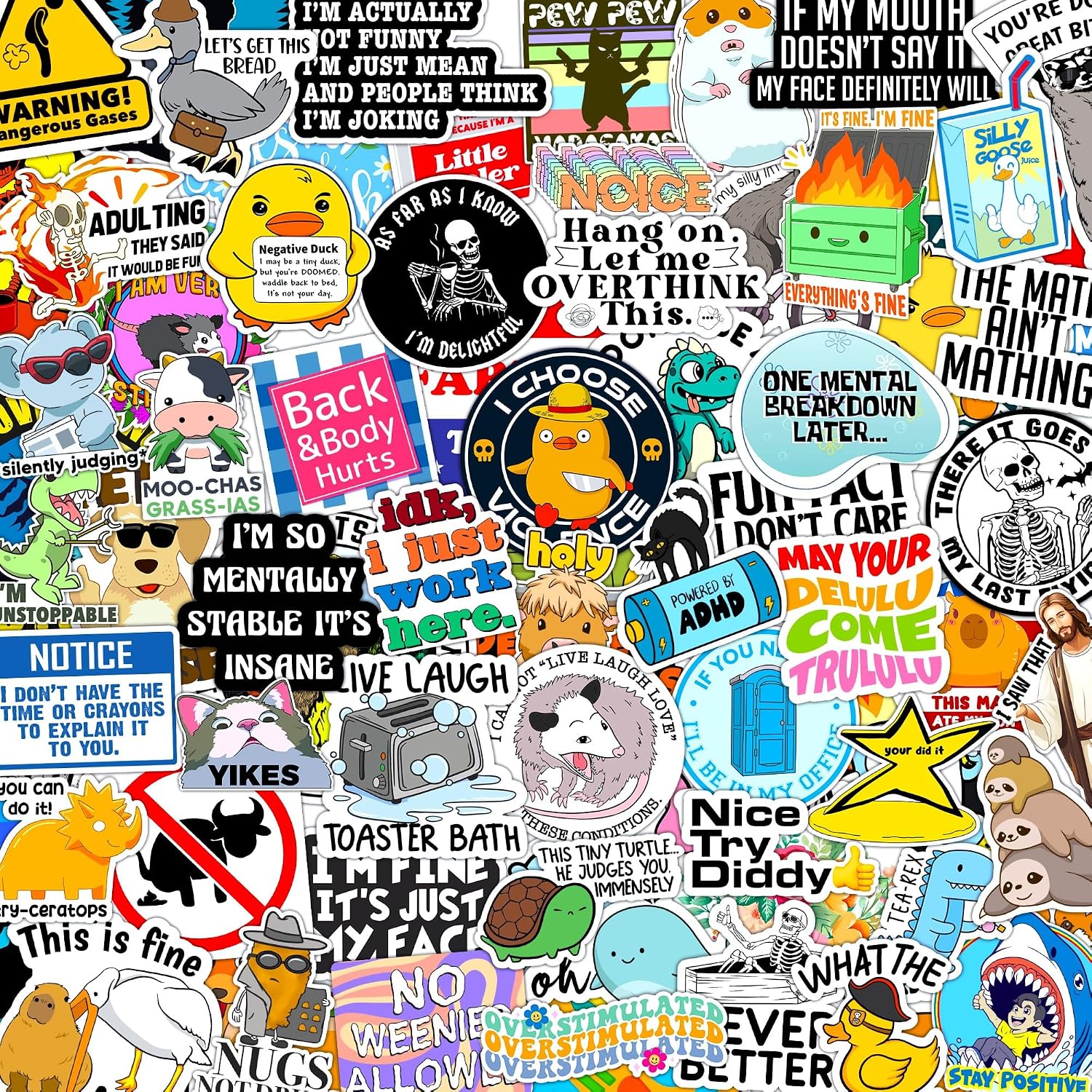 400 Funny Stickers Adults Dirty Situation — WeirdThingsToBuy weird find