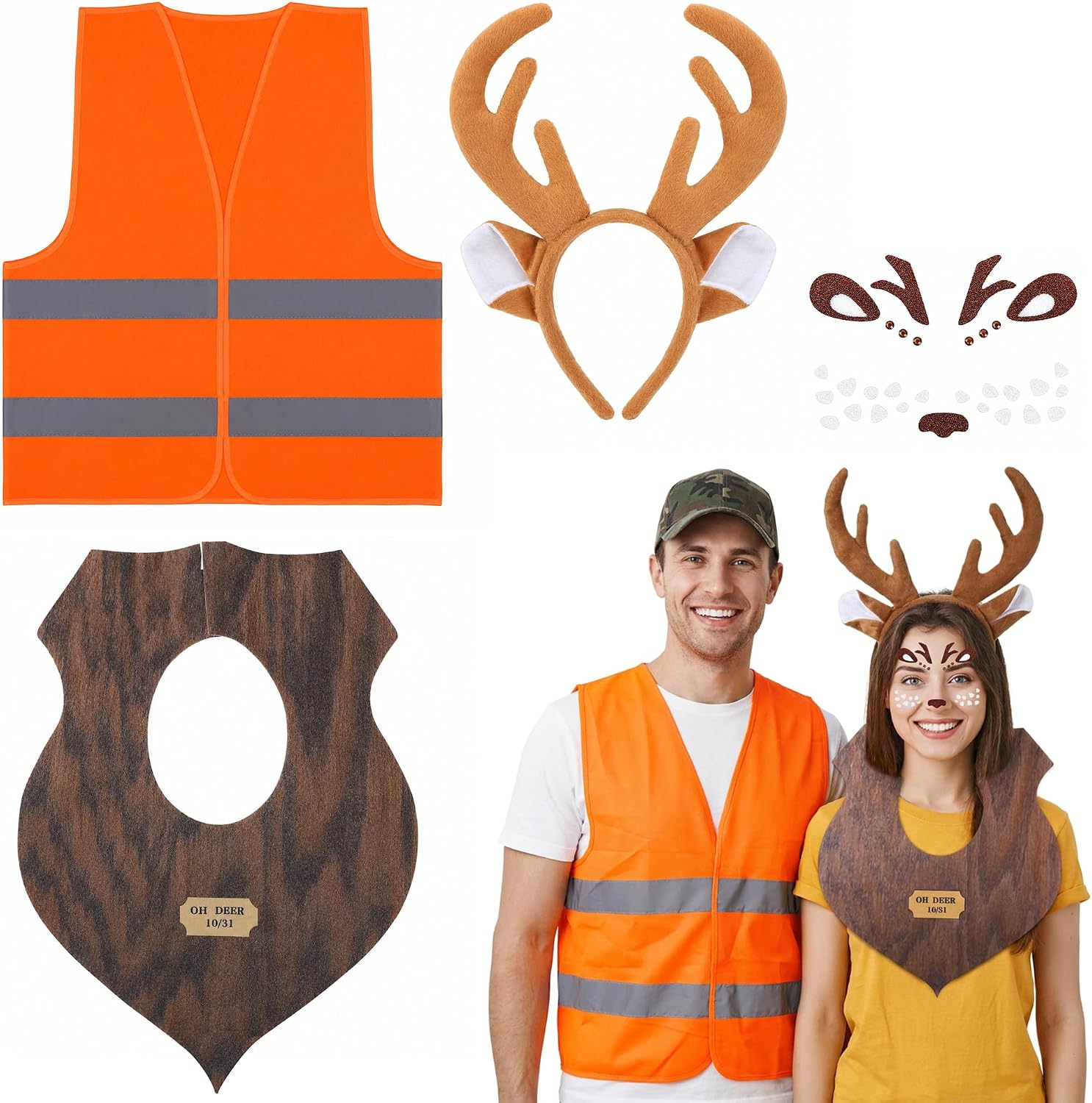 4pcs Halloween Hunter Deer Couple Energy — WeirdThingsToBuy weird find