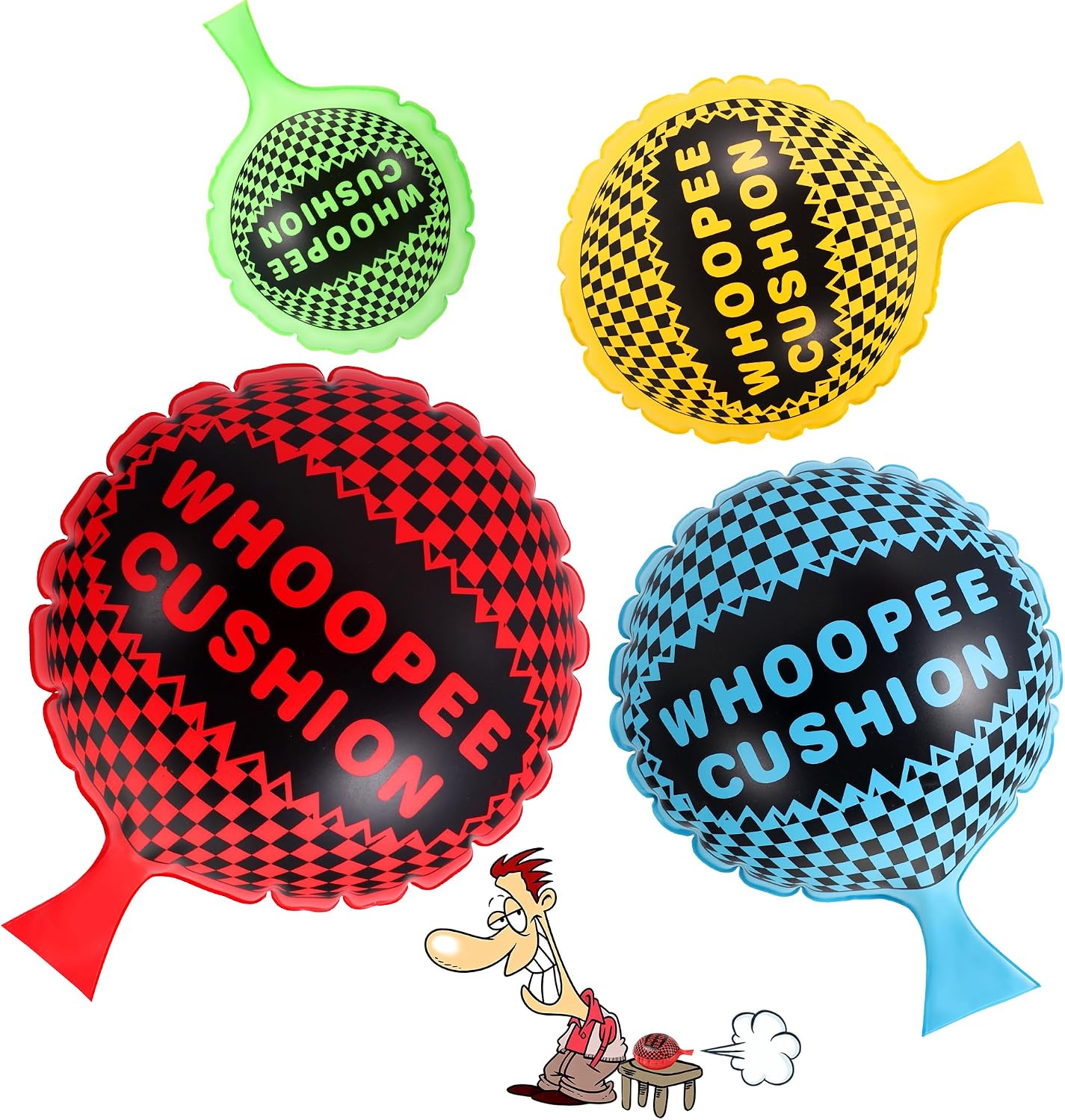 4pcs Whoopie Cushions Prank Gag Situation — WeirdThingsToBuy weird find