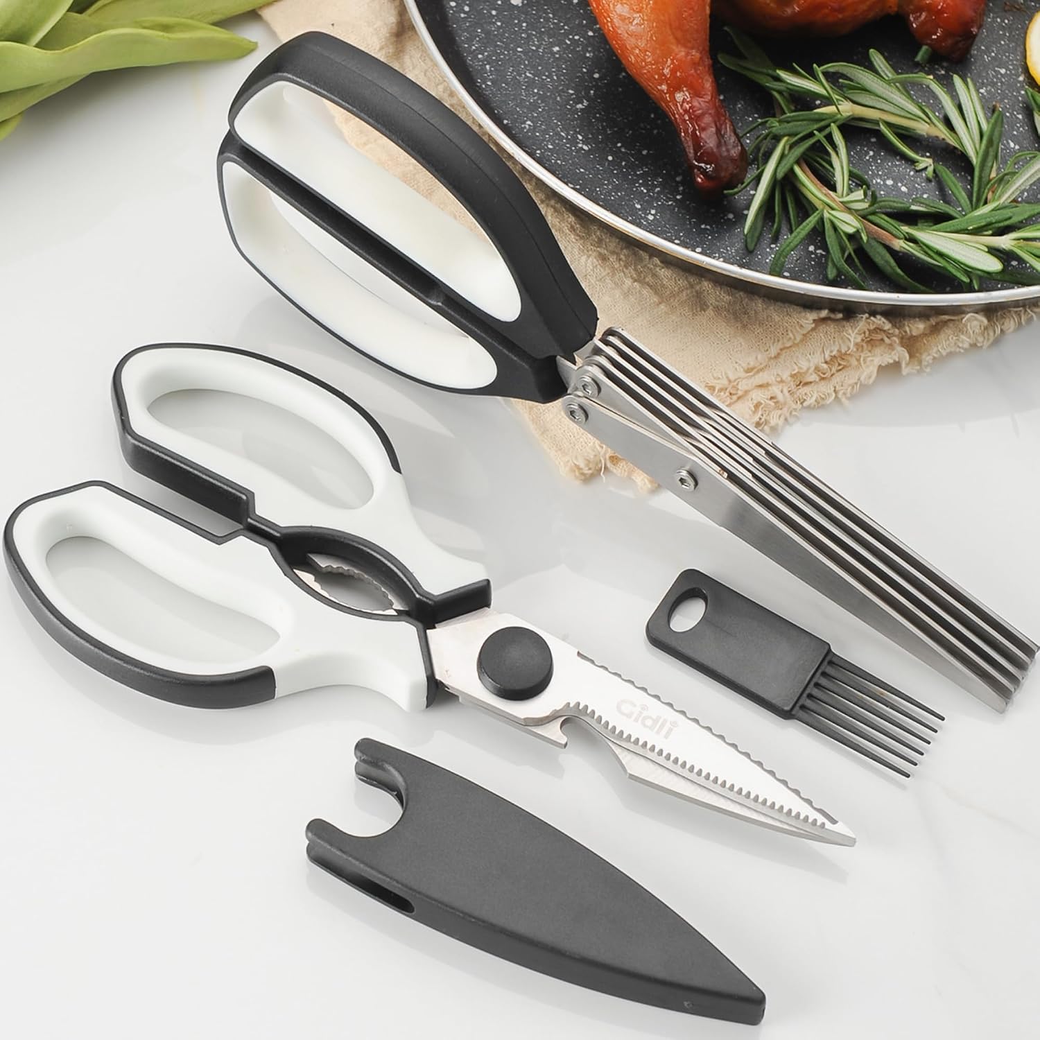 5 Blade Herb Scissors Set Situation — WeirdThingsToBuy weird find