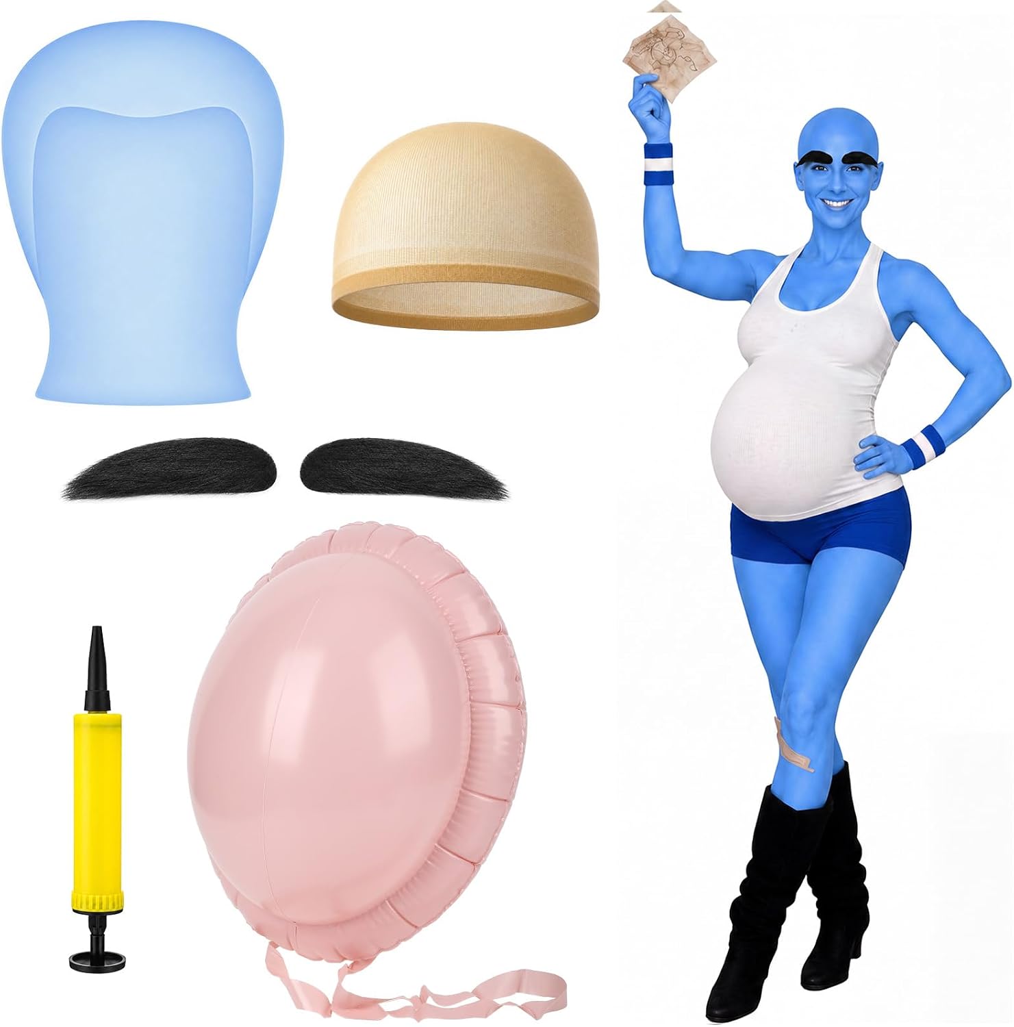 5 Halloween Blue Bald Cap Situation — WeirdThingsToBuy weird find