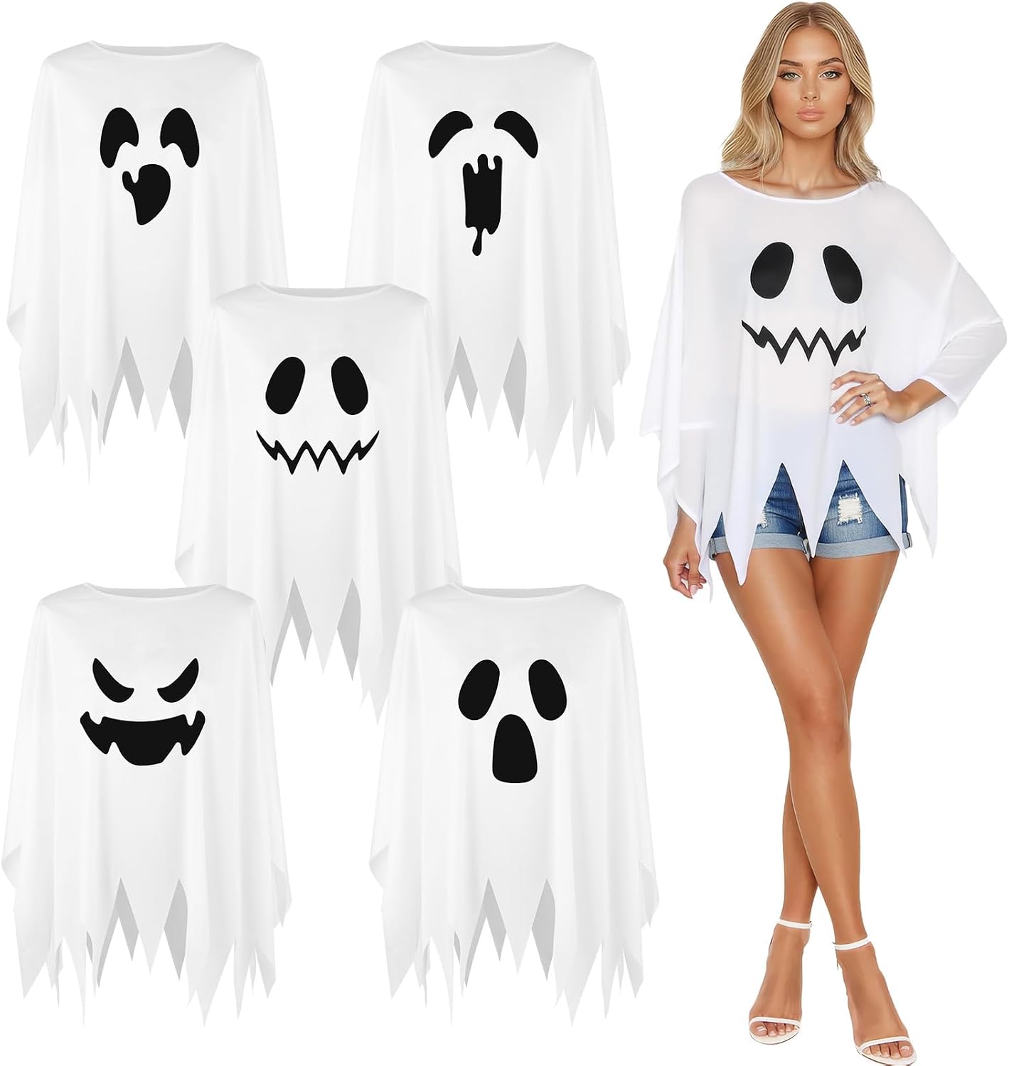 5 Halloween Ghost Pumpkin Poncho — WeirdThingsToBuy weird find