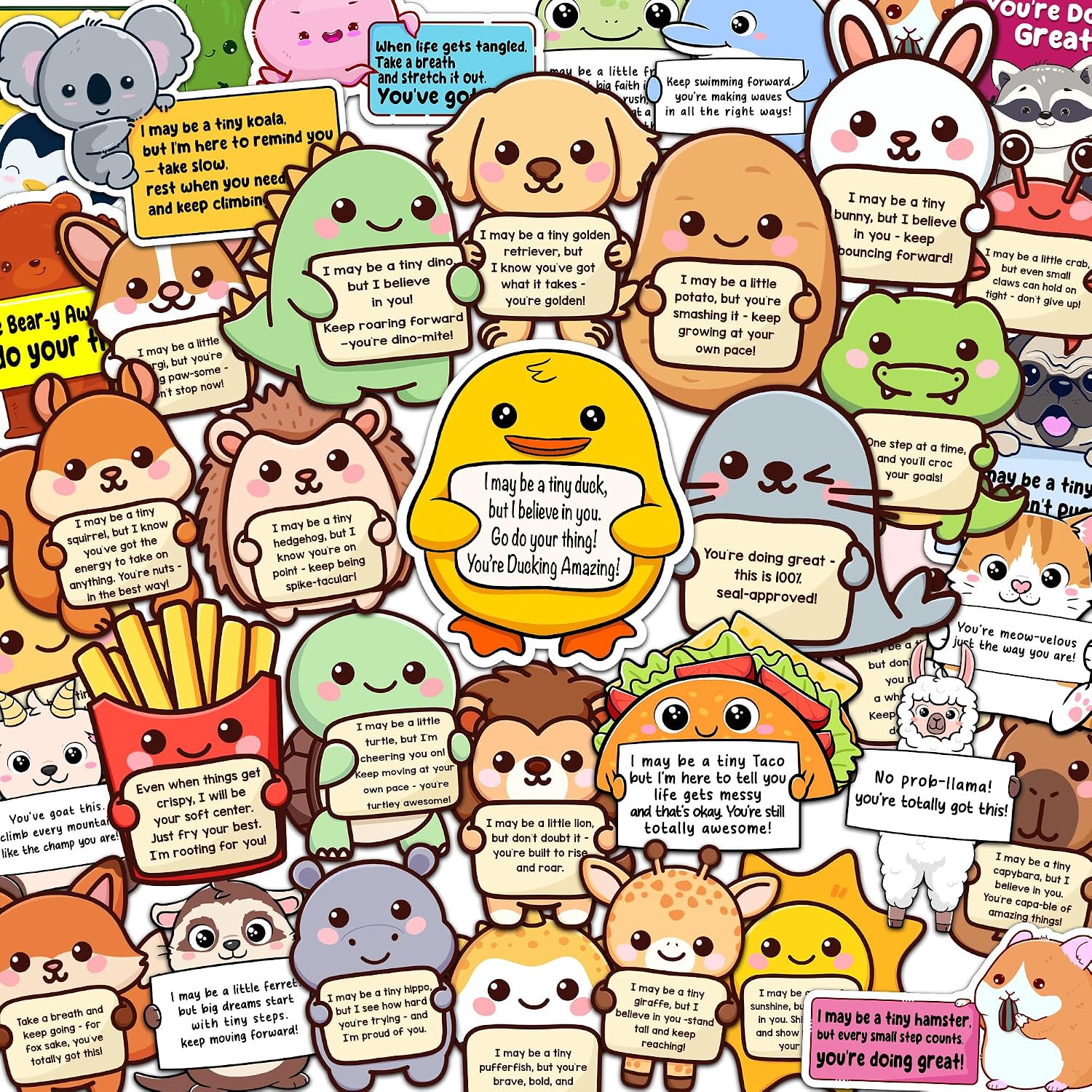 50pcs Emotional Support Animal Stickers Situation — WeirdThingsToBuy weird find