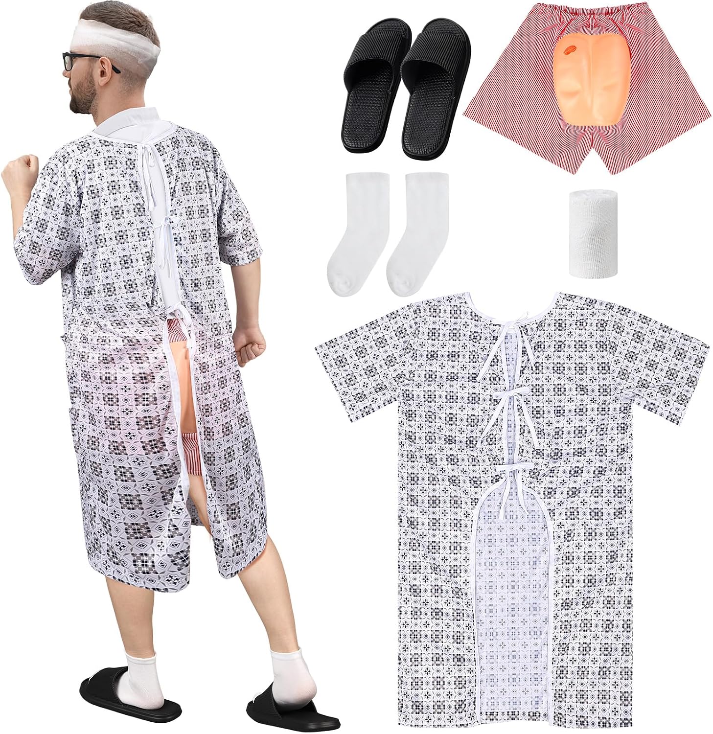 5pcs Hospital Patient Gown Costume Situation — WeirdThingsToBuy weird find