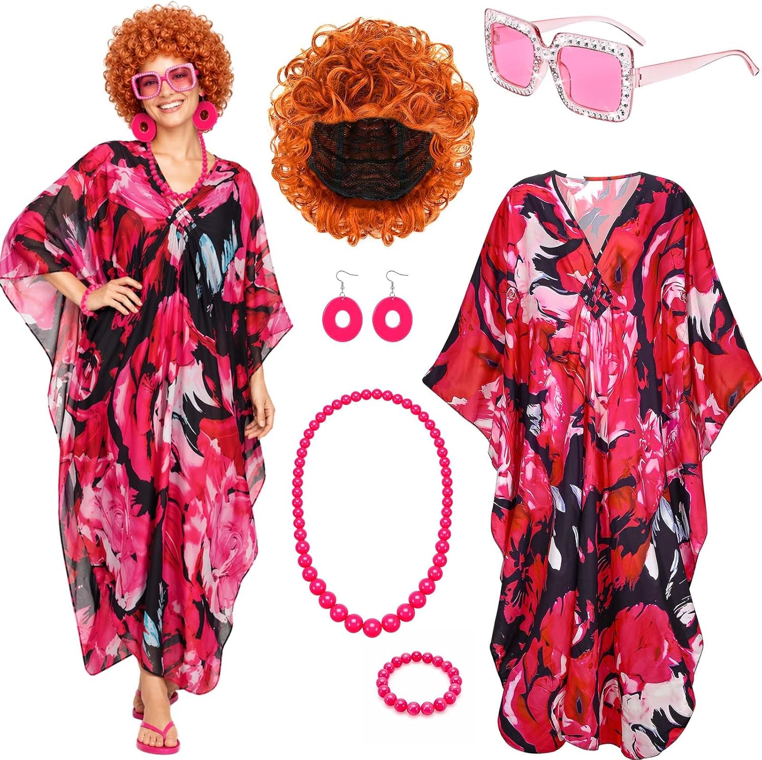 6 Women's Landlady Costume Curly Situation — WeirdThingsToBuy weird find