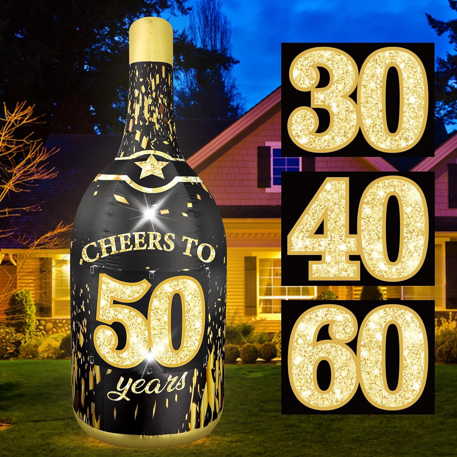 6ft 50th Birthday Inflatable Outdoor Energy — WeirdThingsToBuy weird find