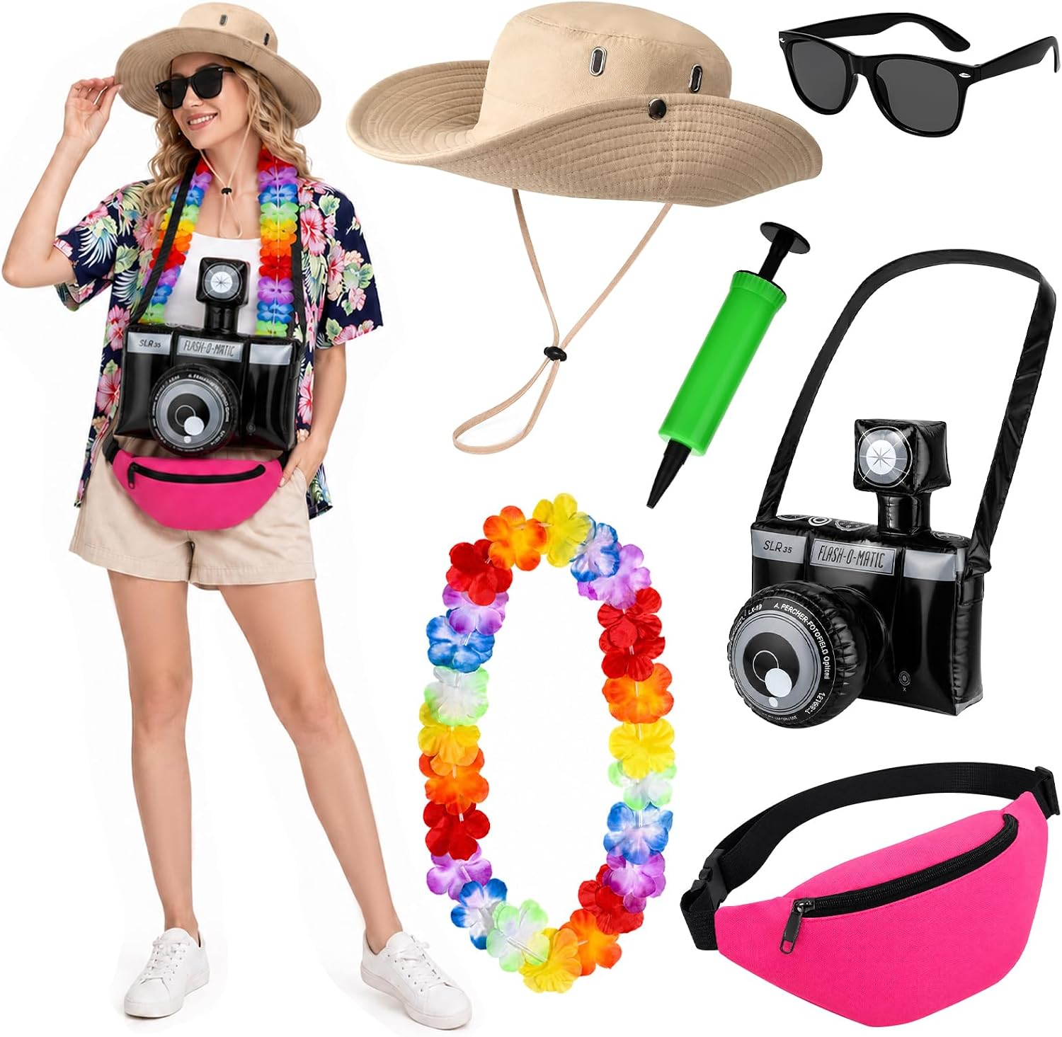 6pcs Tacky Tourist Costume Including Energy — WeirdThingsToBuy weird find