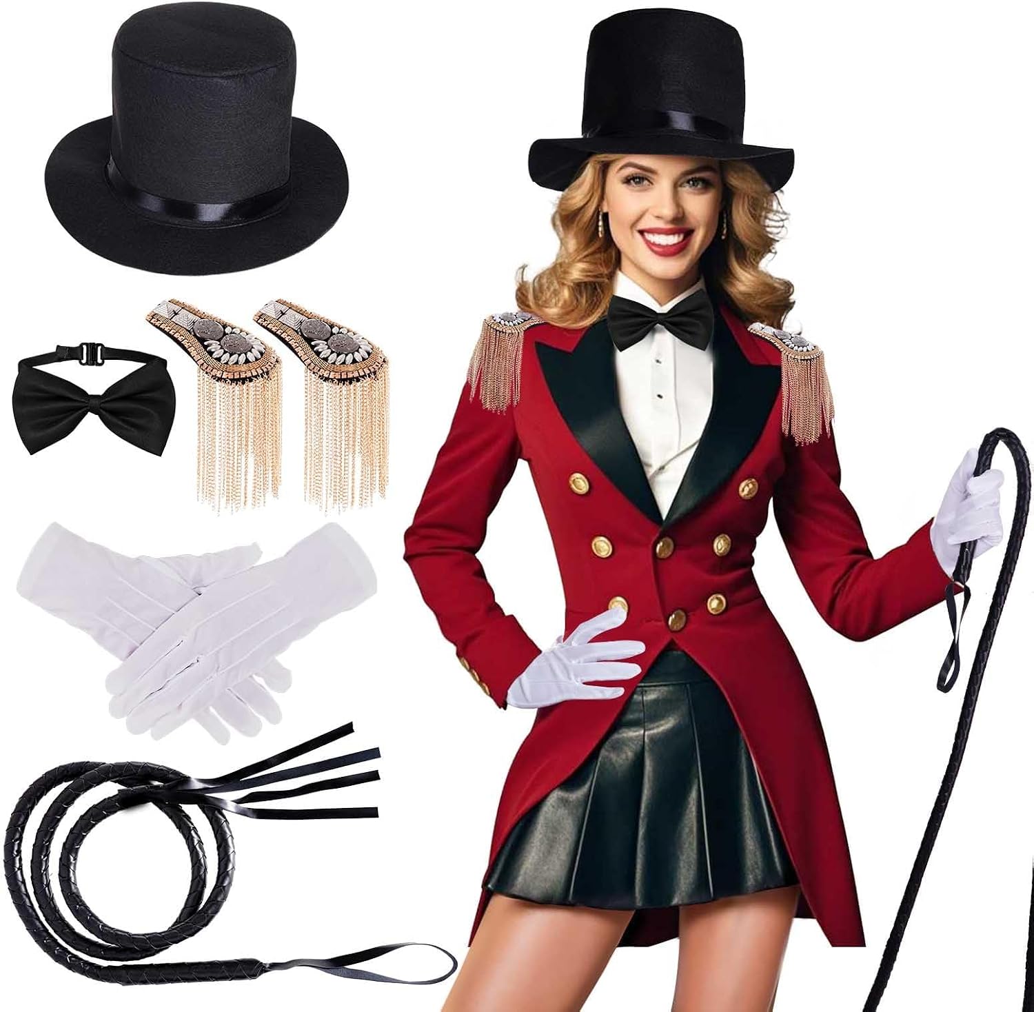 7pcs Circus Ringmaster Costume Women — WeirdThingsToBuy weird find