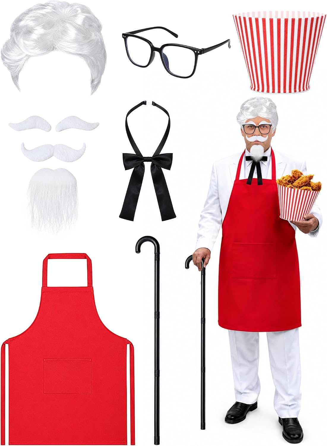 7pcs Halloween Chef Colonel Grandpa — WeirdThingsToBuy weird find
