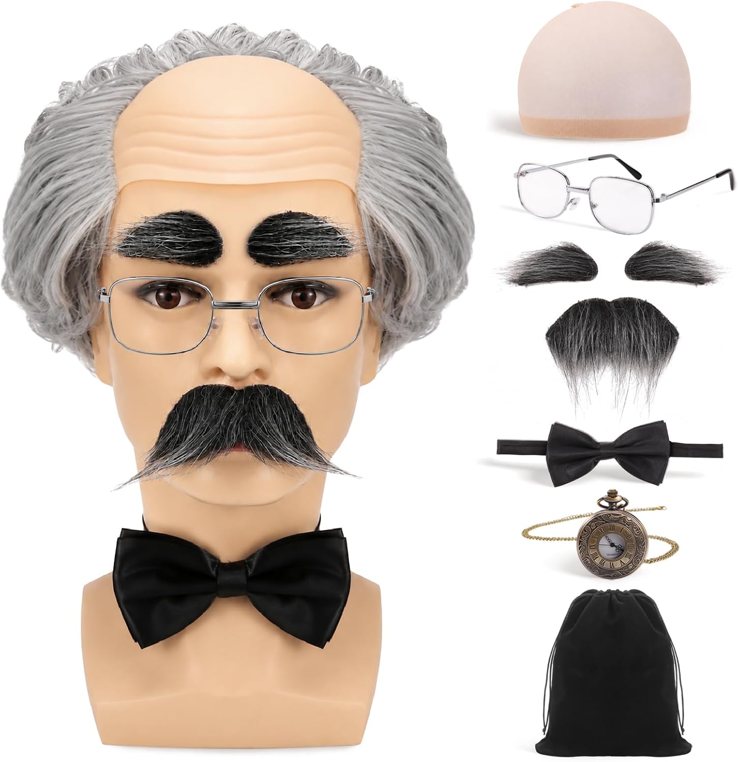7pcs Old Man Wig Costume Situation — WeirdThingsToBuy weird find