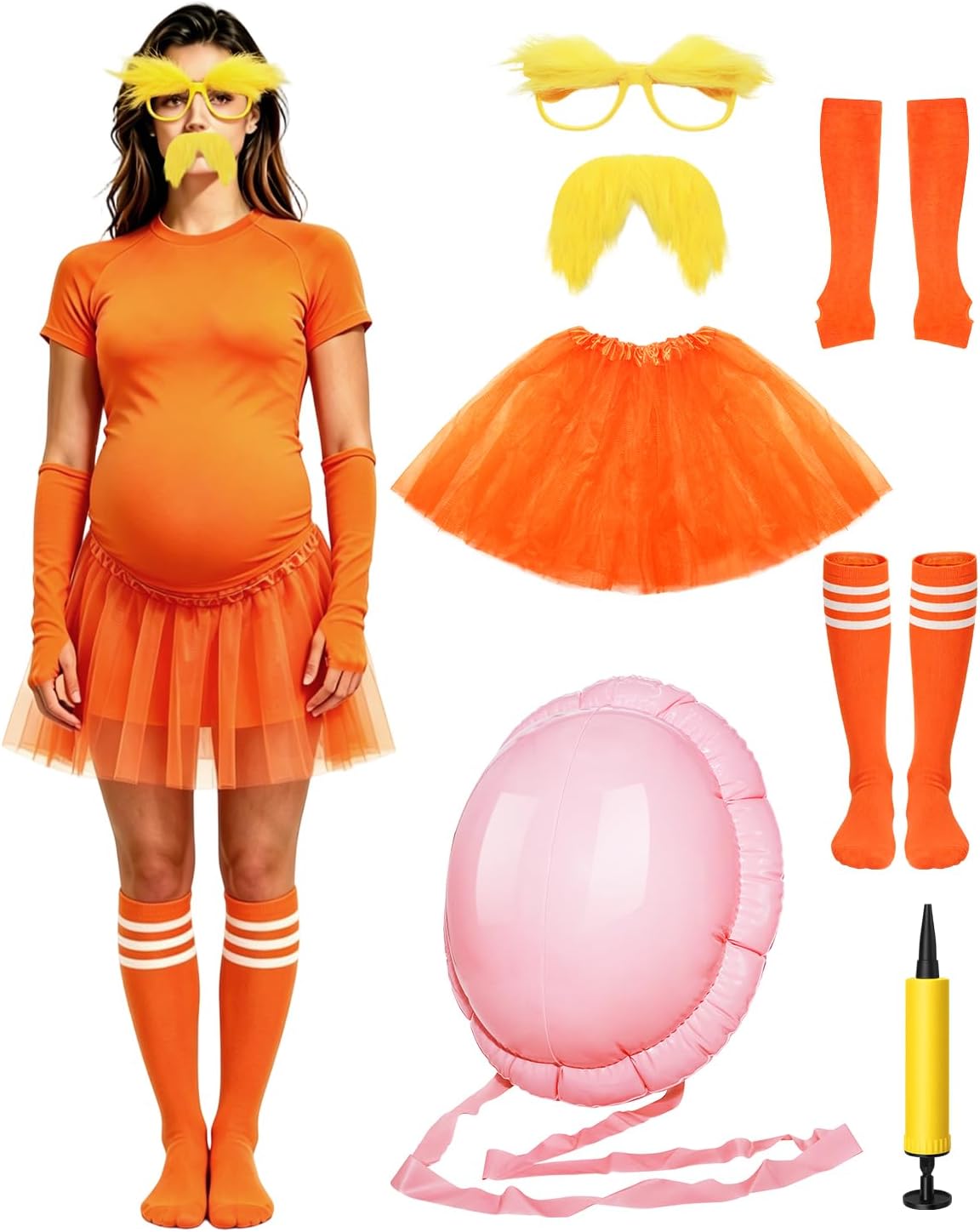 7pcs Orange Tutu Costume Women Situation — WeirdThingsToBuy weird find