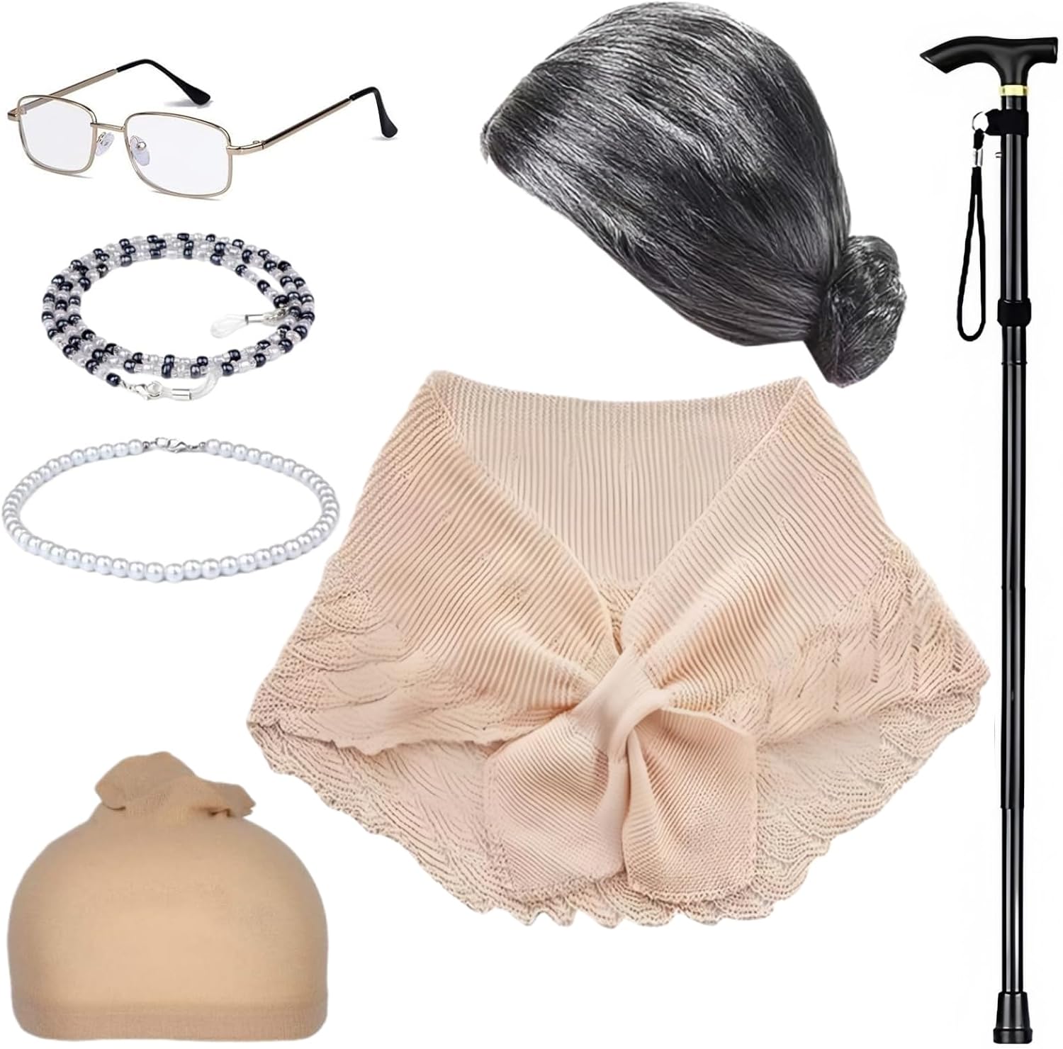 7pcs Women's Old Lady Costume — WeirdThingsToBuy weird find