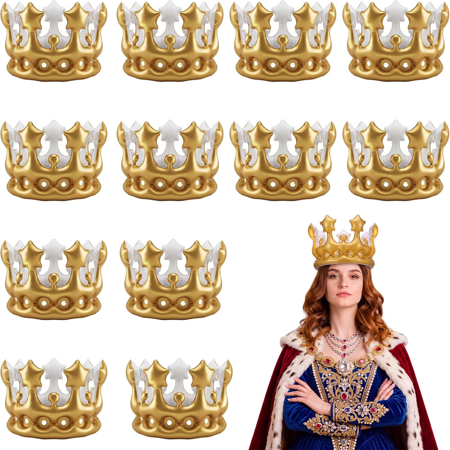 8 12 Inflatable Crown Adult — WeirdThingsToBuy weird find