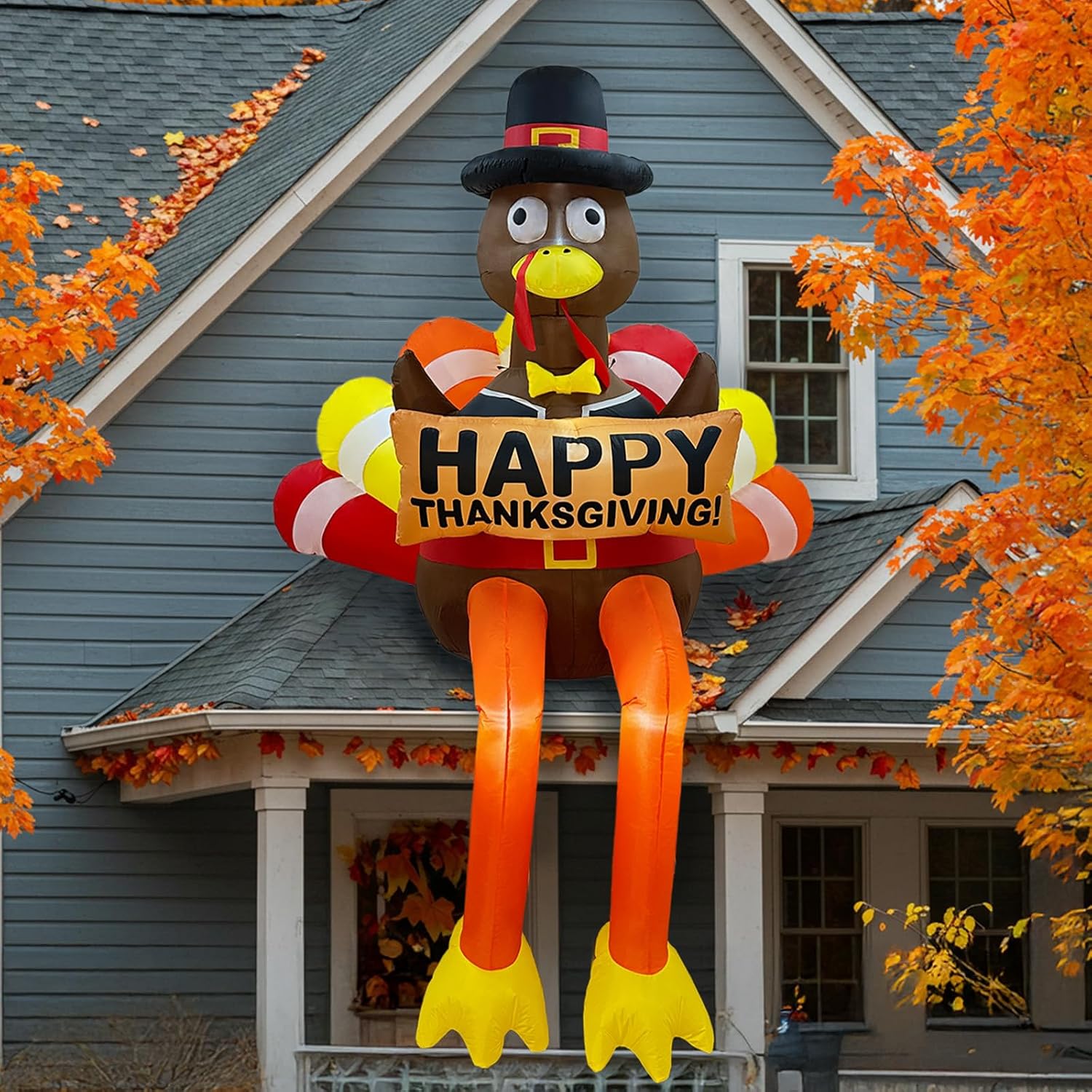 8 ft Inflatable Turkey Thanksgiving Energy — WeirdThingsToBuy weird find