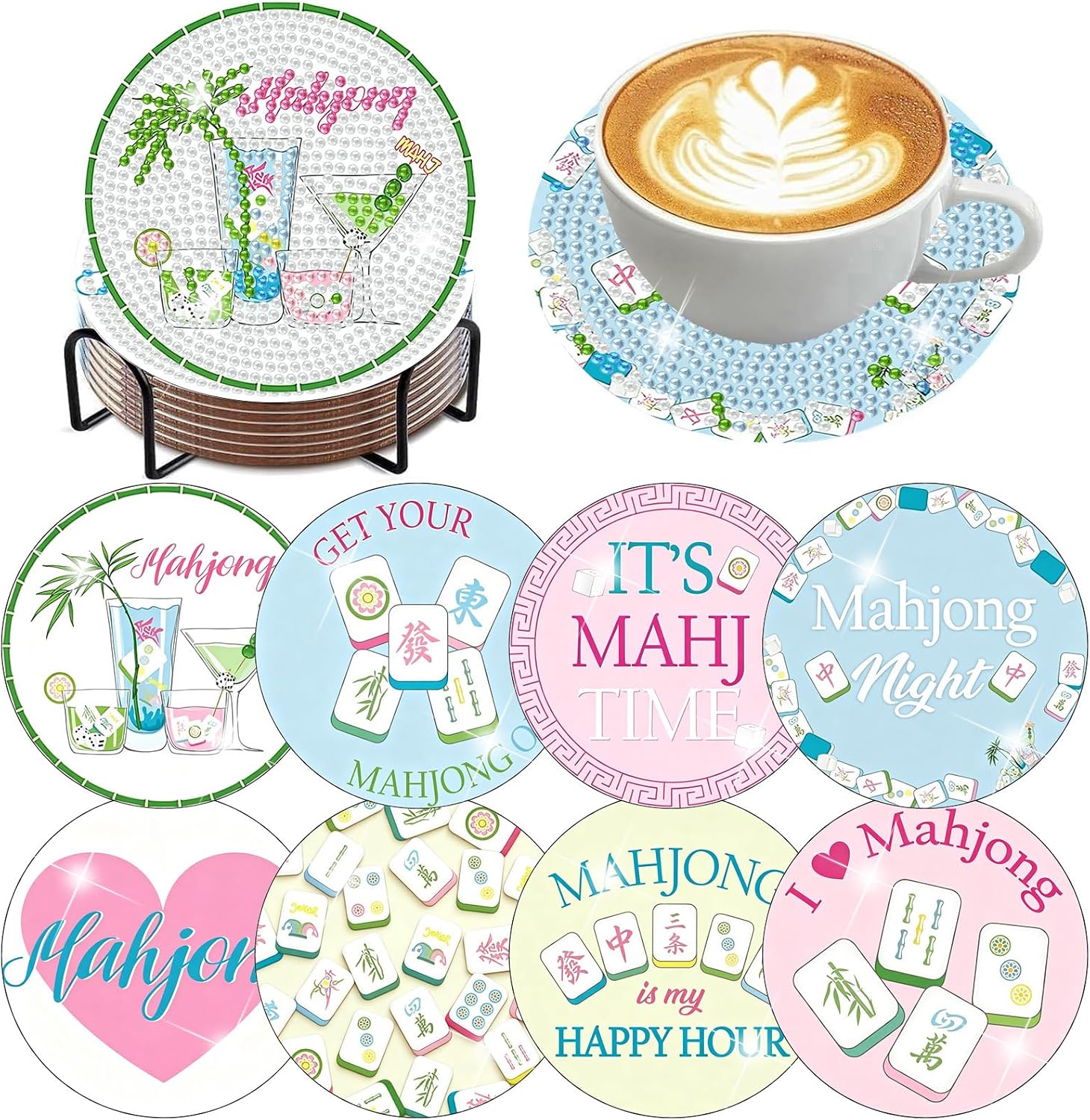 8 Pack Mahjong Diamond Art — WeirdThingsToBuy weird find