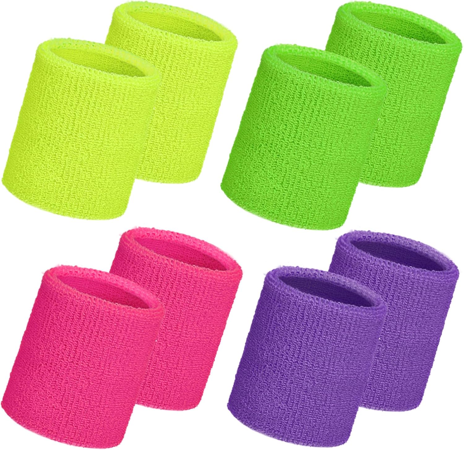 8 Pack Wrist Sweatbands Sports Energy — WeirdThingsToBuy weird find