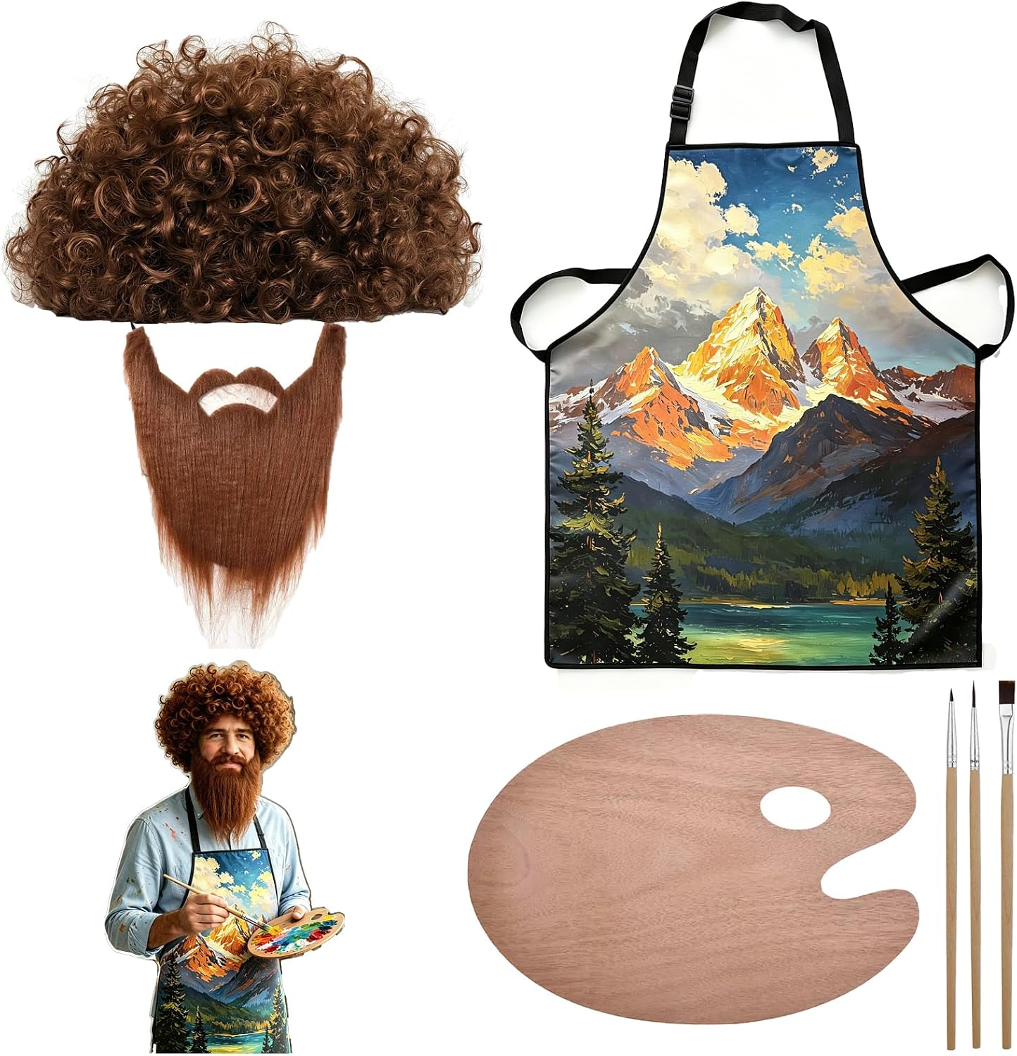 80s Painter Costume Set Wig Energy — WeirdThingsToBuy weird find