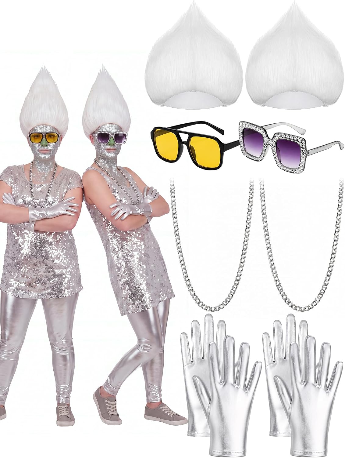 8pcs Halloween Silver Costume Accessories Energy — WeirdThingsToBuy weird find
