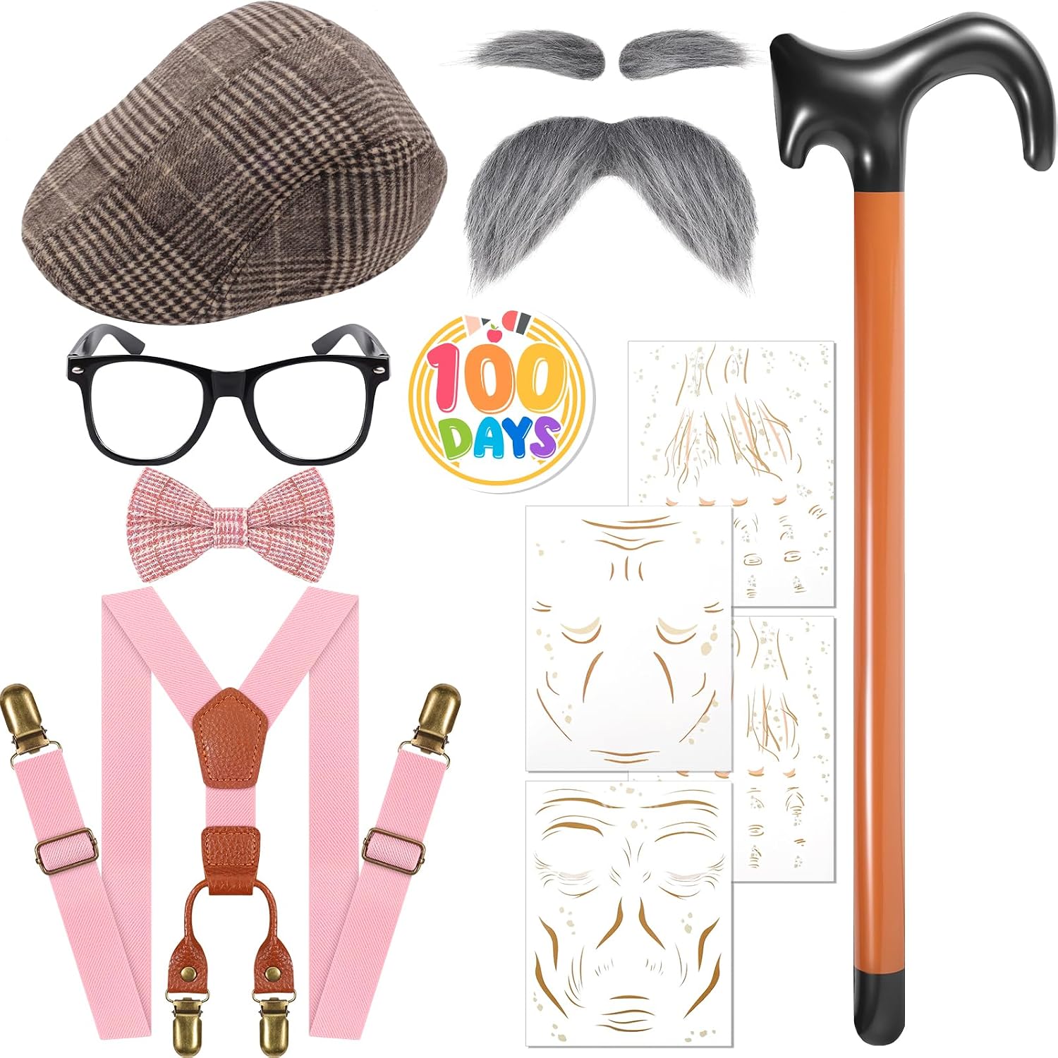8pcs Old Man Grandpa Costume Energy — WeirdThingsToBuy weird find