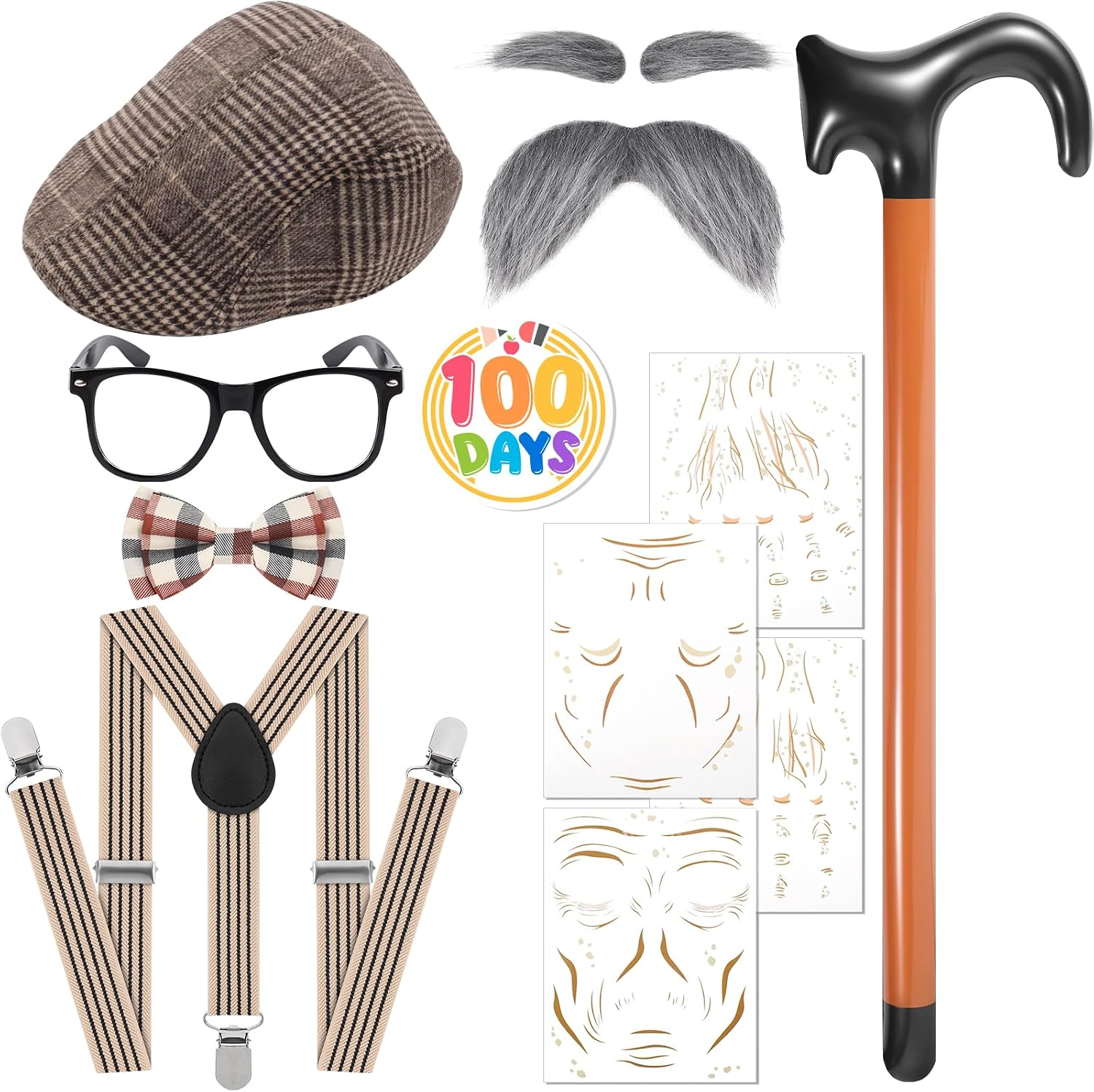 8pcs Old Man Grandpa Costume — WeirdThingsToBuy weird find