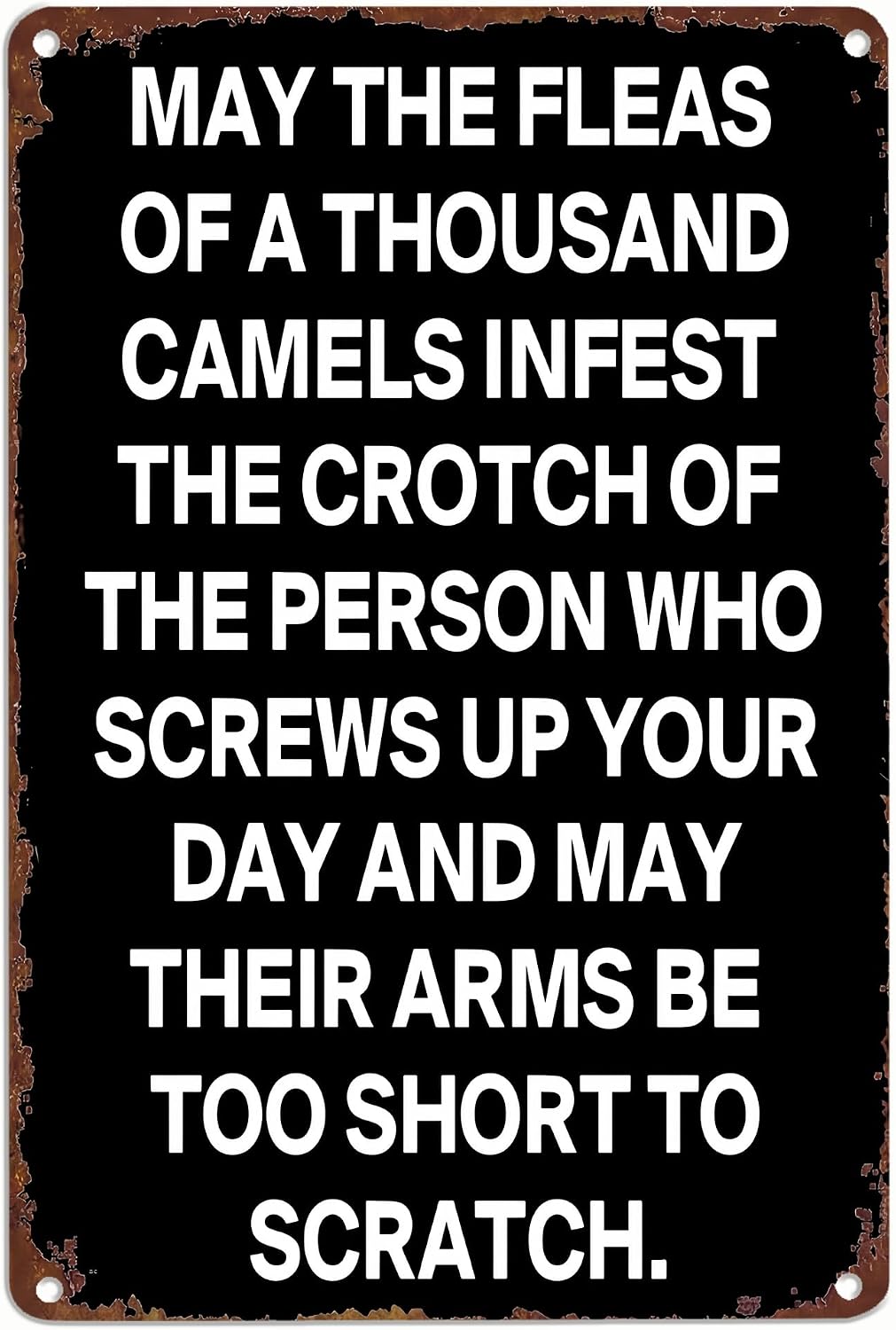8x12 Inch Funny Camel Curse — WeirdThingsToBuy weird find